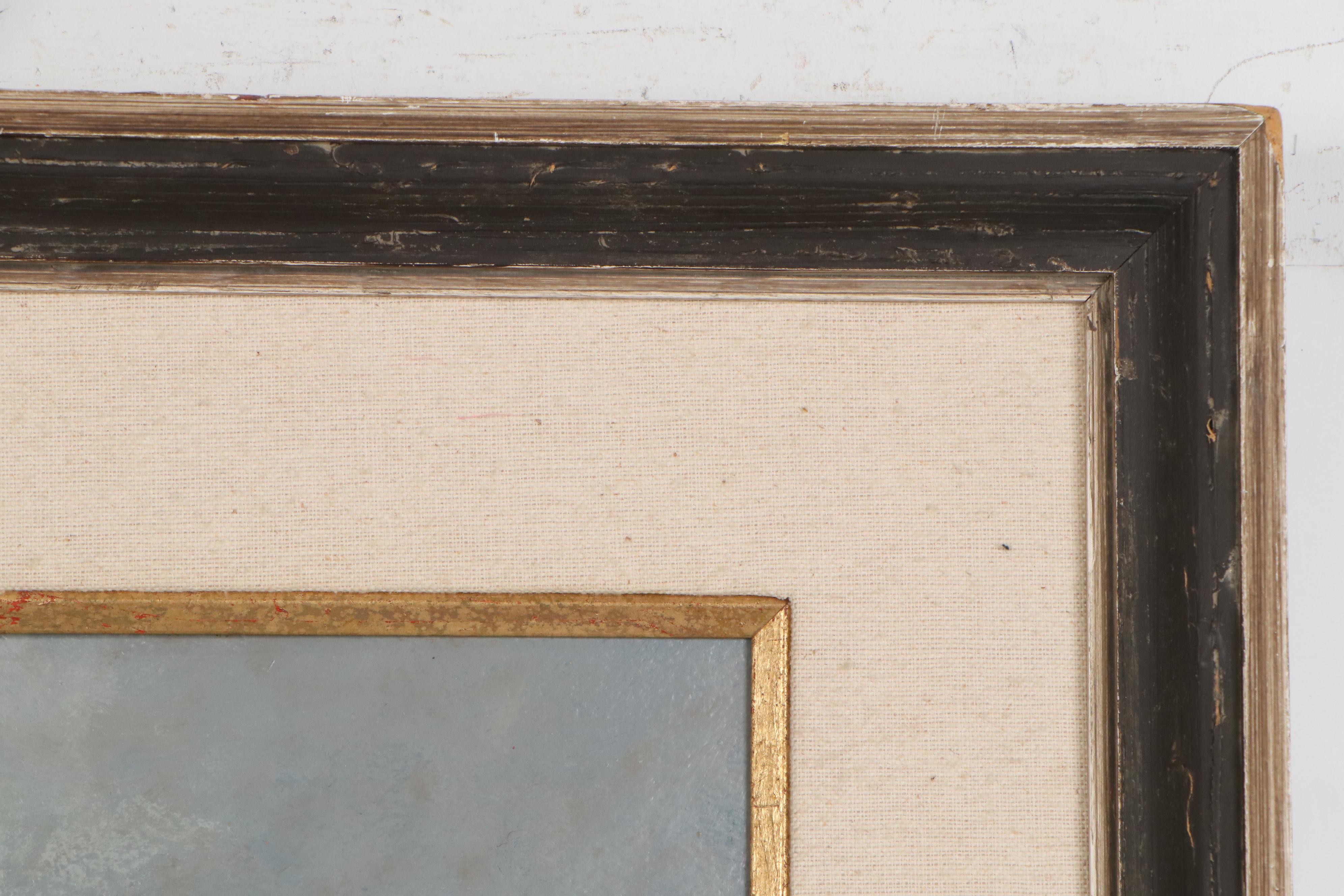 Marc Moon Landscape Watercolor Painting "Misty Marsh"