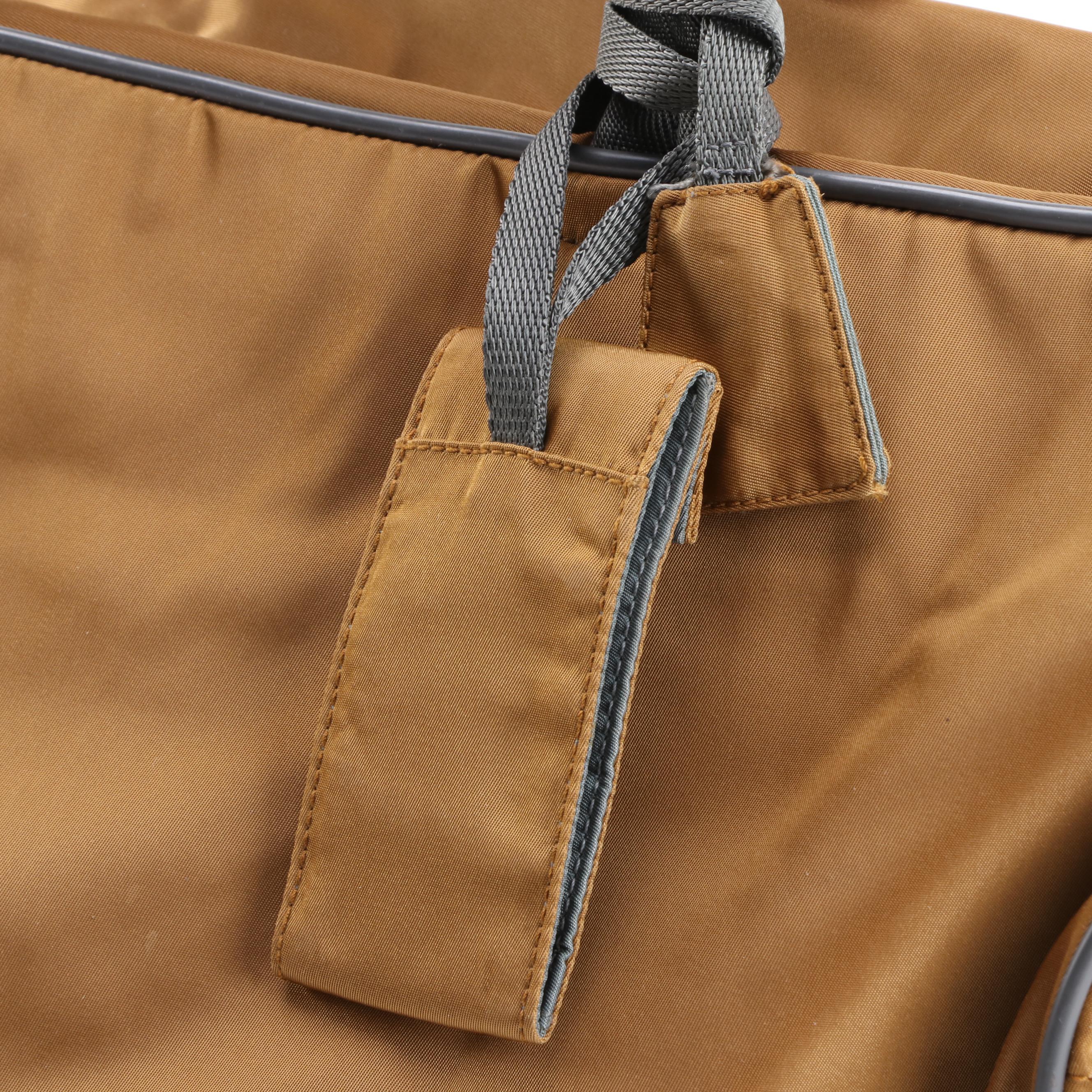 Prada Sport Brown Nylon Travel Bag with Padlock and Keys