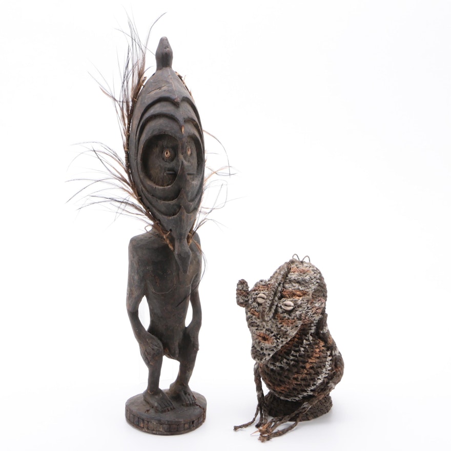 Ancestor Figure and Woven Basket Figure, Middle Sepik River Region