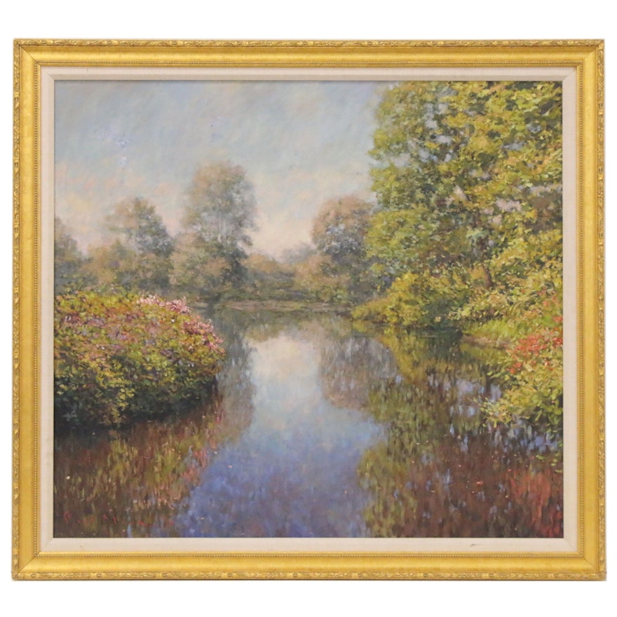 Paul Black Impressionist Style Landscape Oil Painting