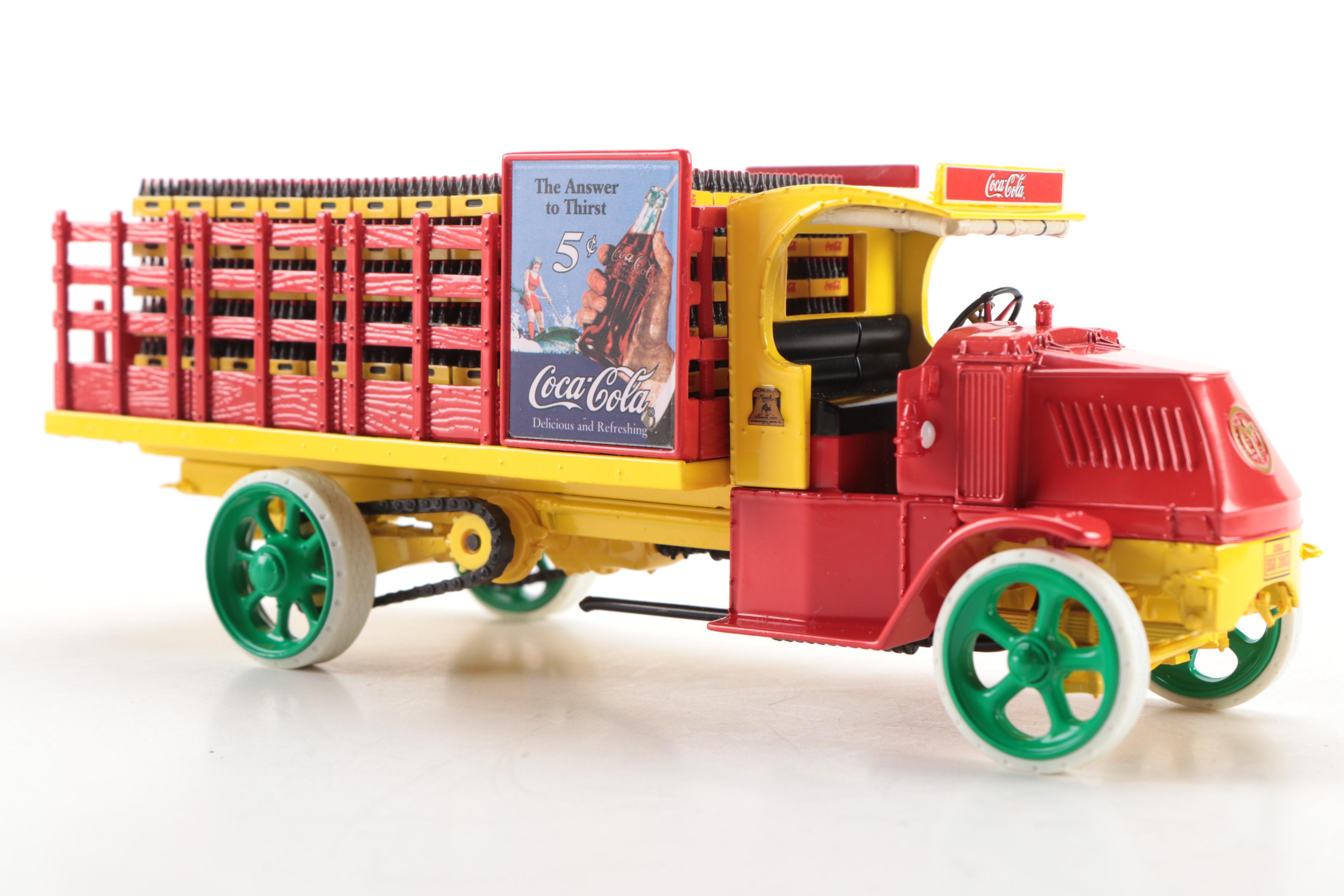 Coca-Cola Delivery Truck, See's Candies Motor Wagon, and Ford Coupe Models