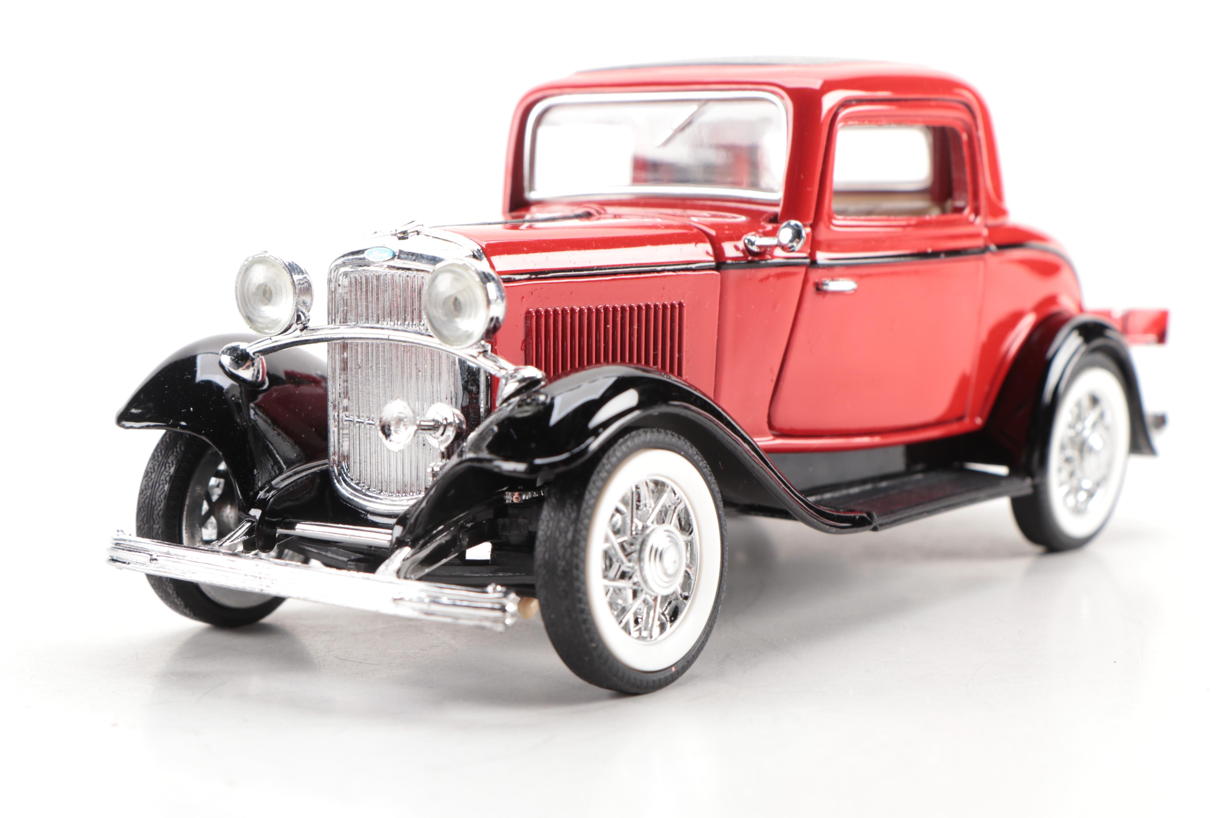 Coca-Cola Delivery Truck, See's Candies Motor Wagon, and Ford Coupe Models