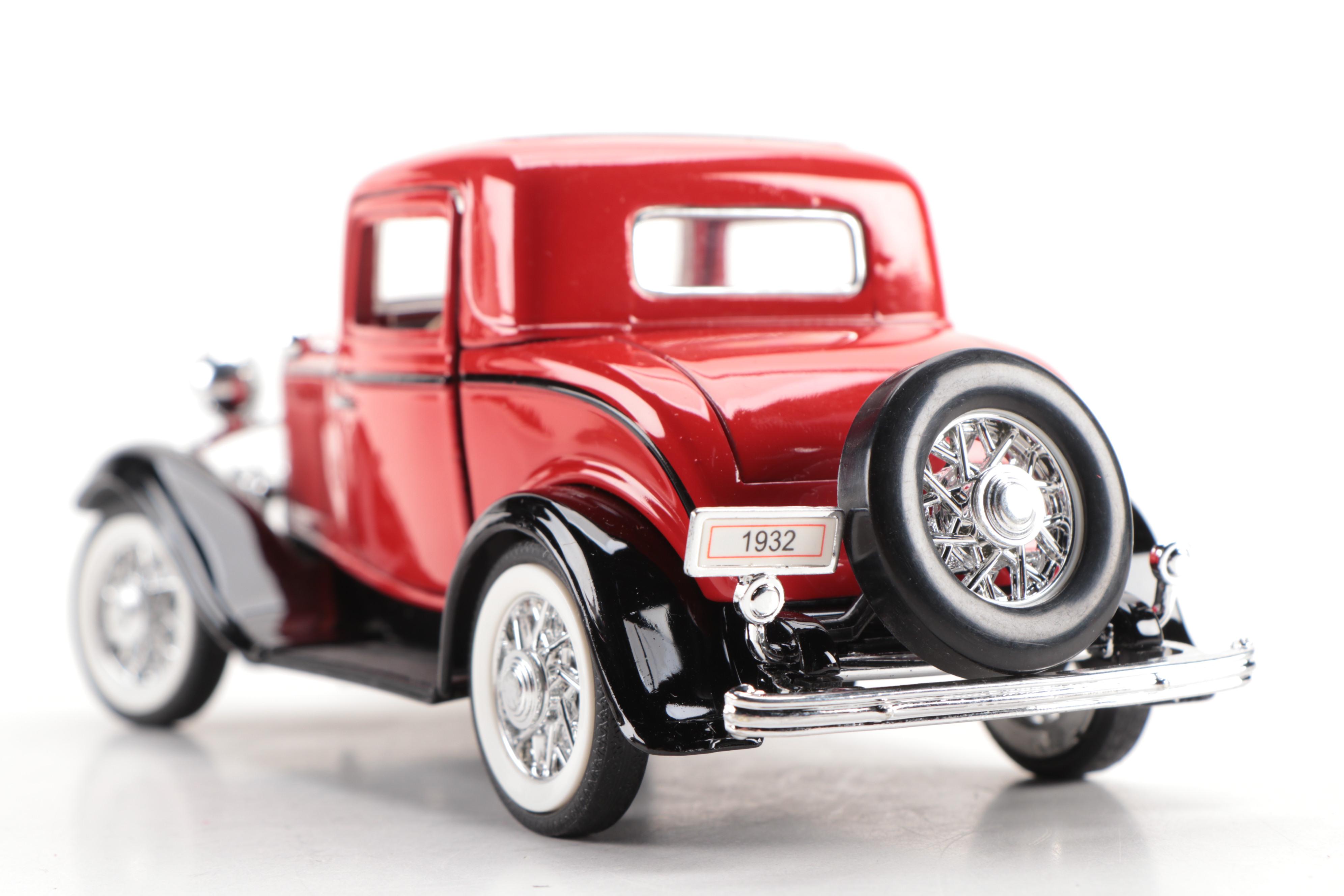 Coca-Cola Delivery Truck, See's Candies Motor Wagon, and Ford Coupe Models