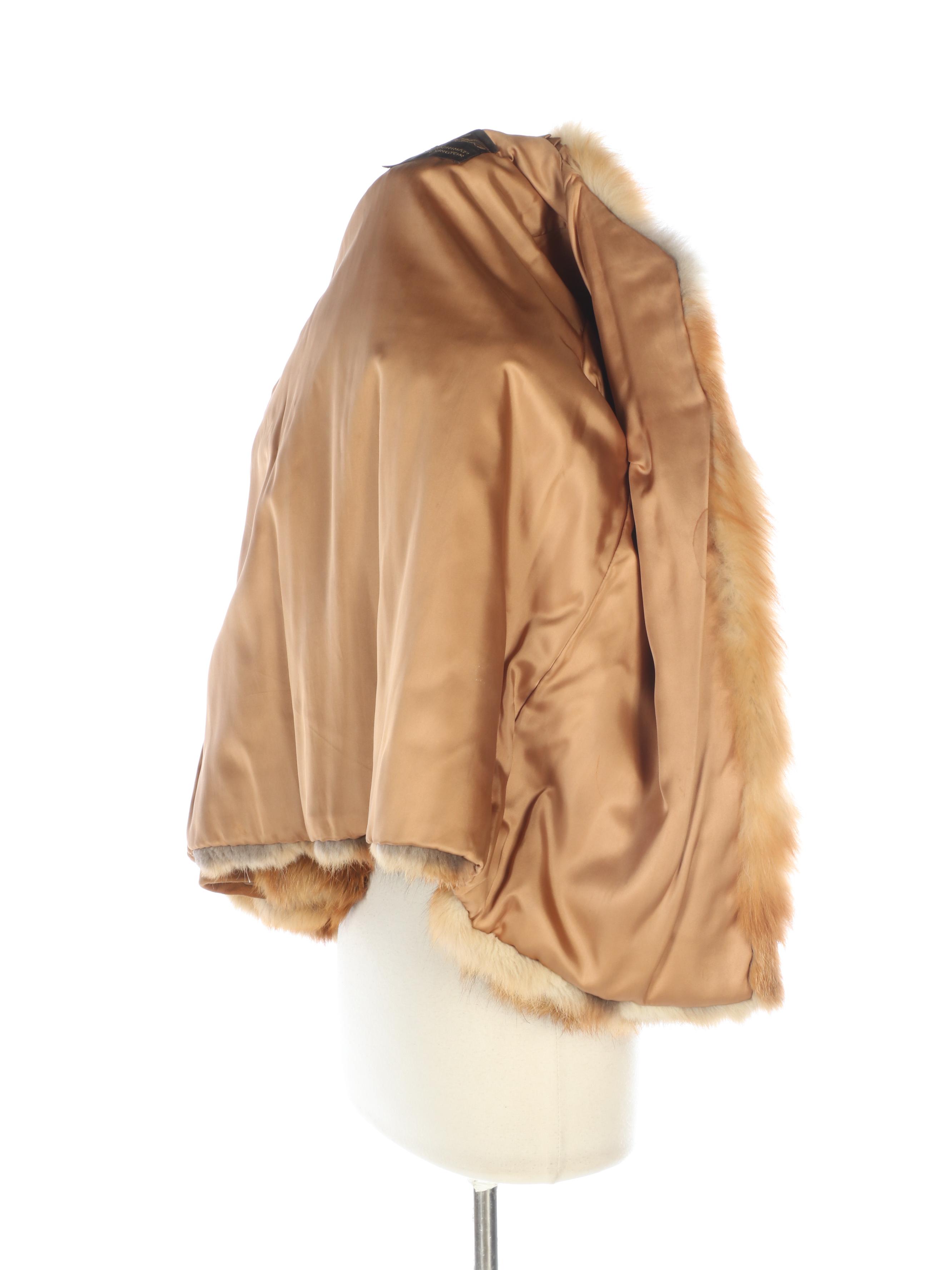 Red Fox Fur Jacket with Suede Paneling from Lowenthal's, Vintage