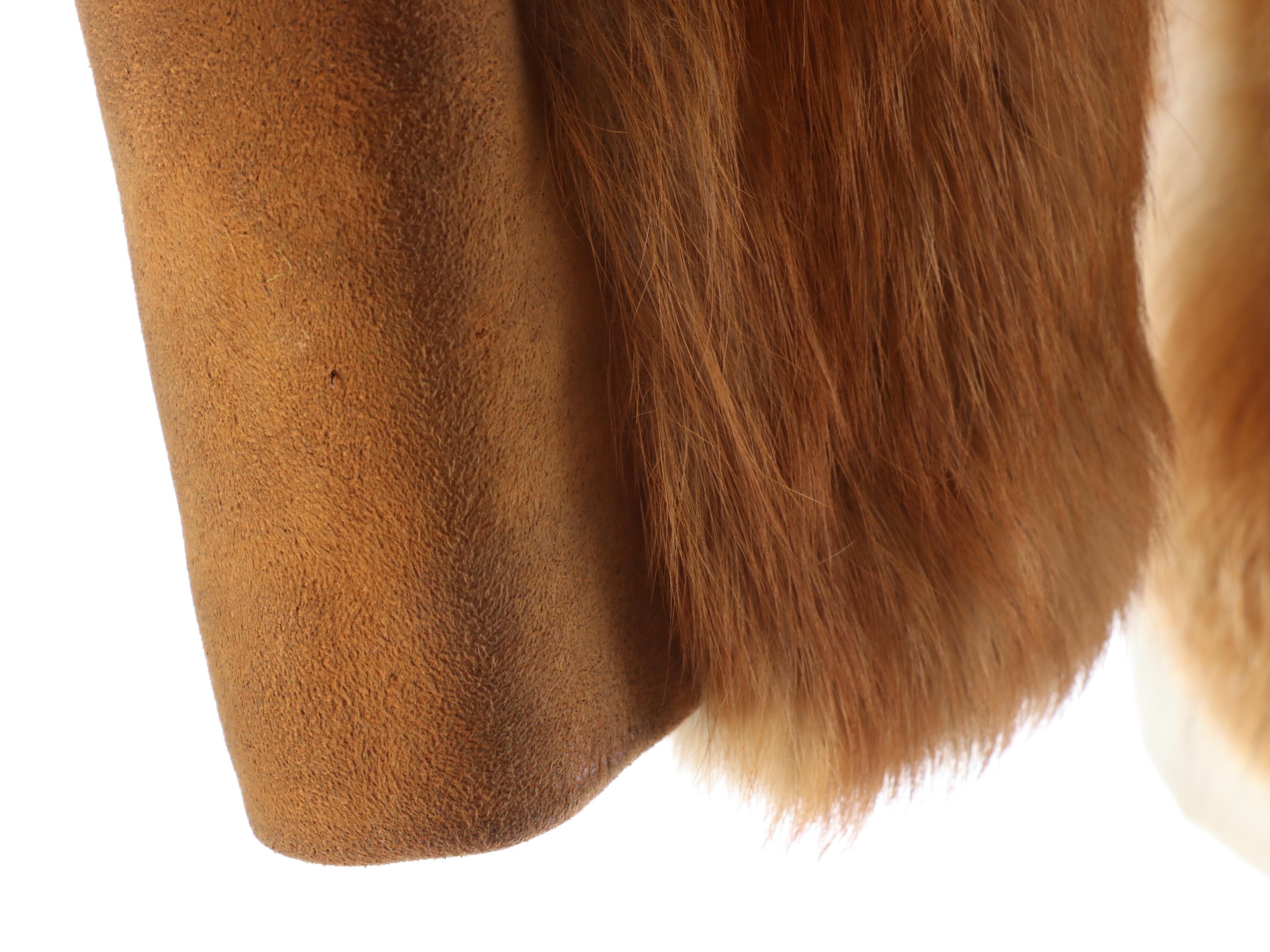 Red Fox Fur Jacket with Suede Paneling from Lowenthal's, Vintage