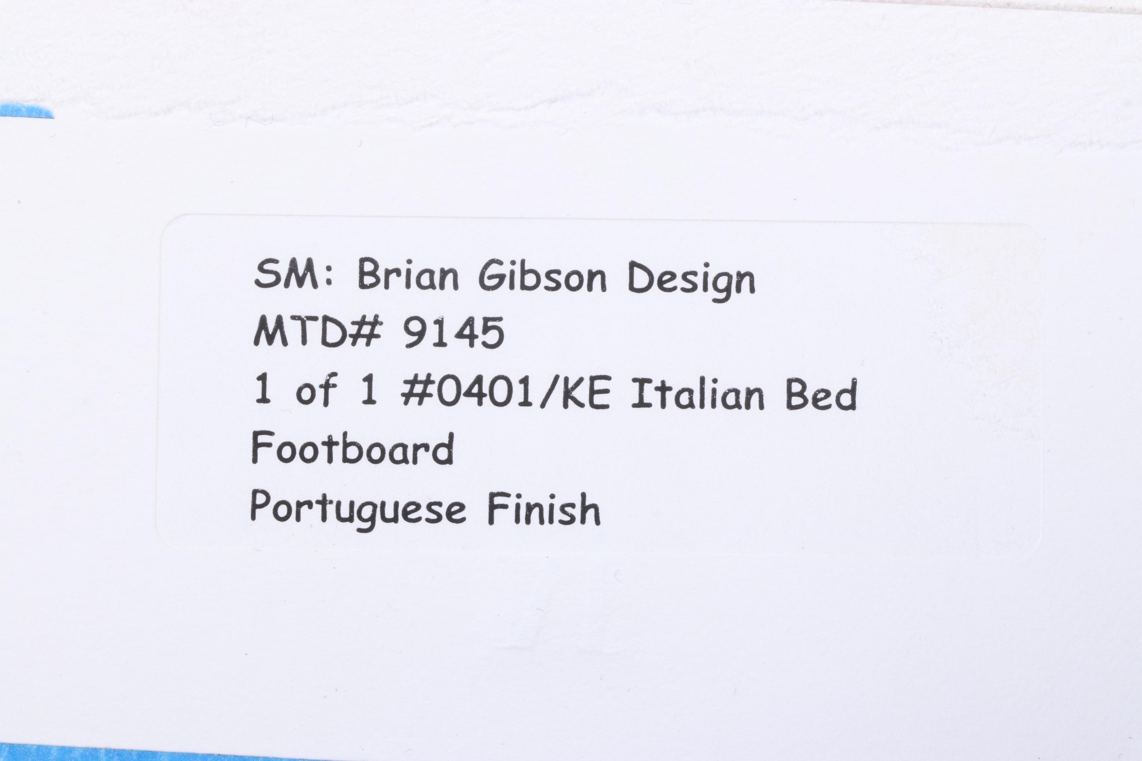 Michael Taylor Designs Painted and Parcel-Gilt King Size "Italian" Bed Frame