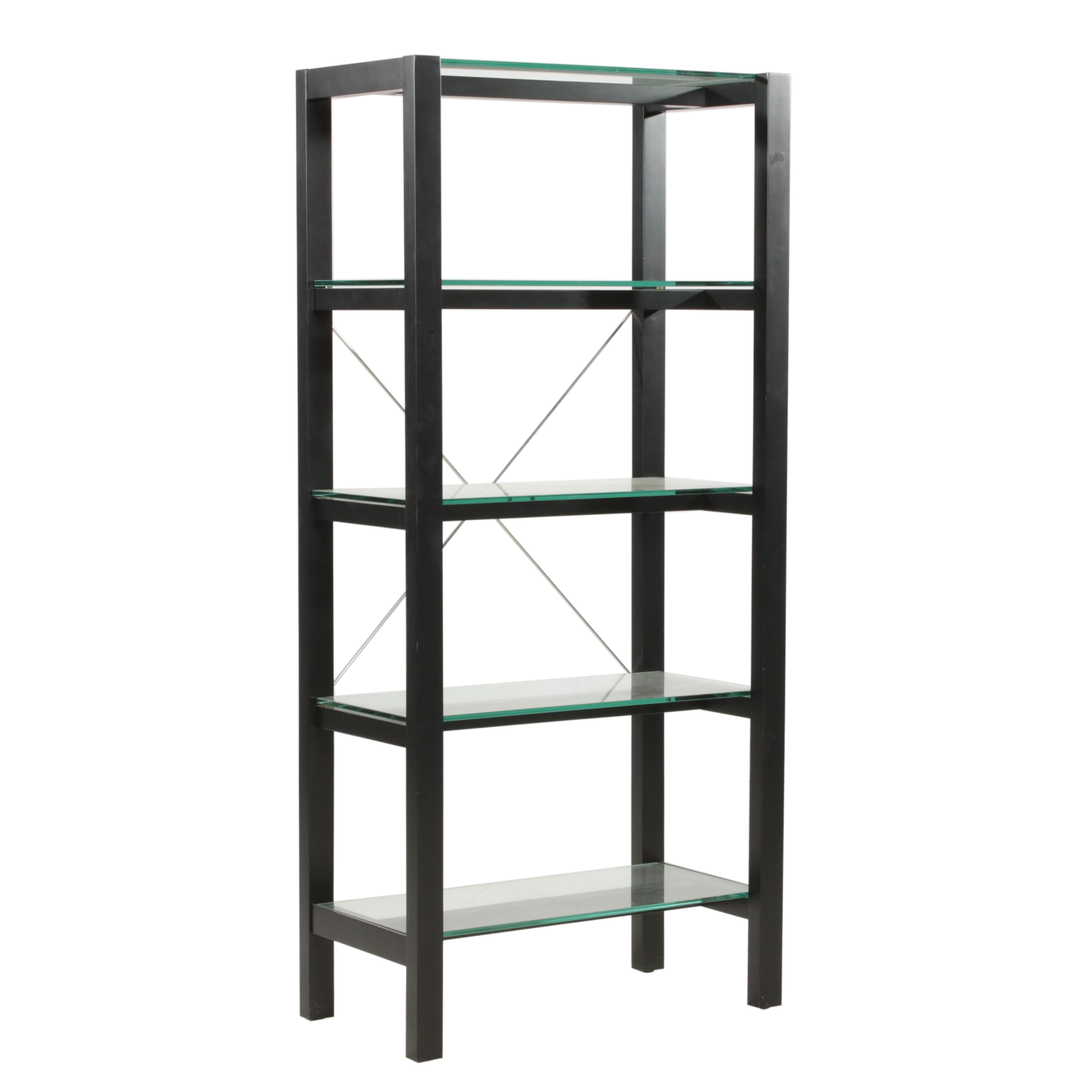 Display Shelves with Tempered Glass Shelves, 21st Century