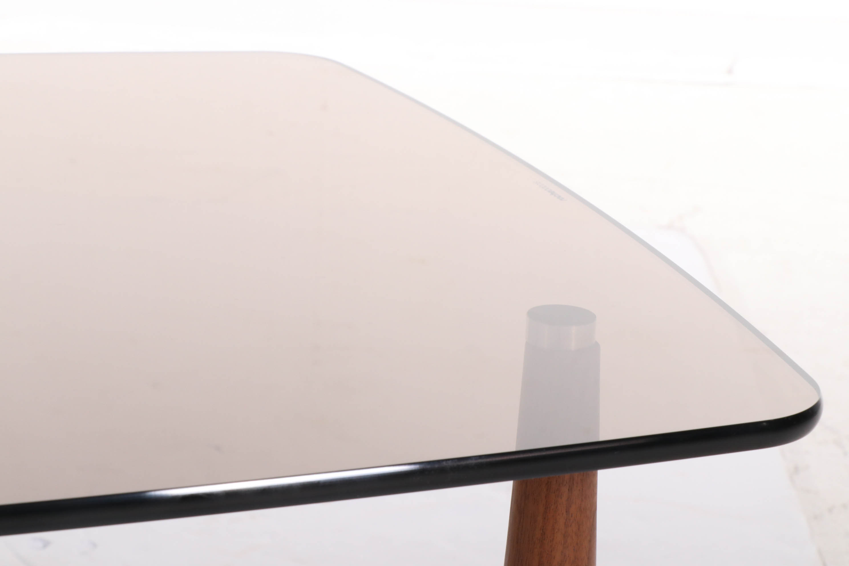 Stefano Bigi for Roche Bobois "Maya" Walnut and Glass End Table