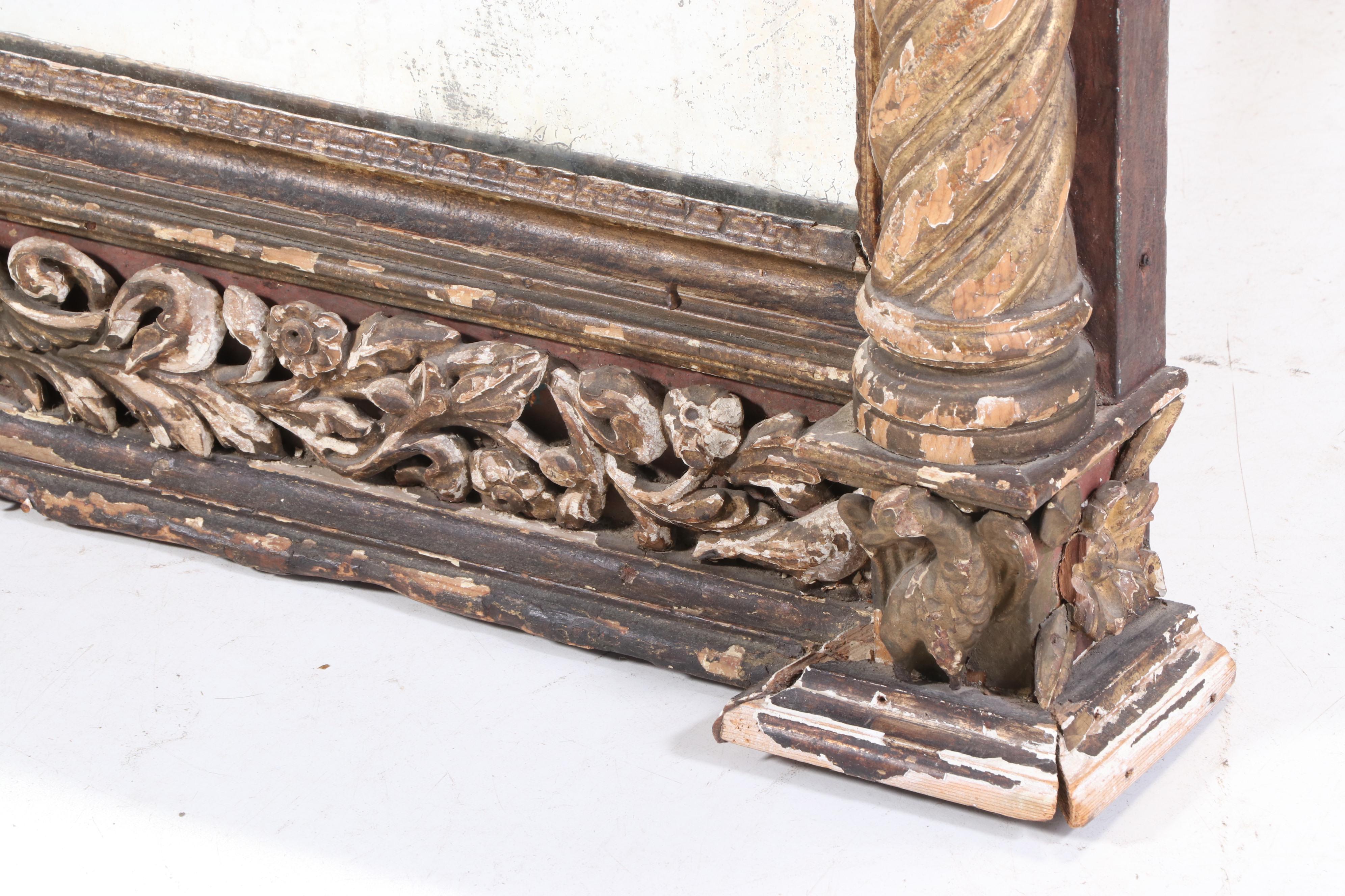 Portuguese Baroque "Eye of Providence" Giltwood Mirror, Circa 1780