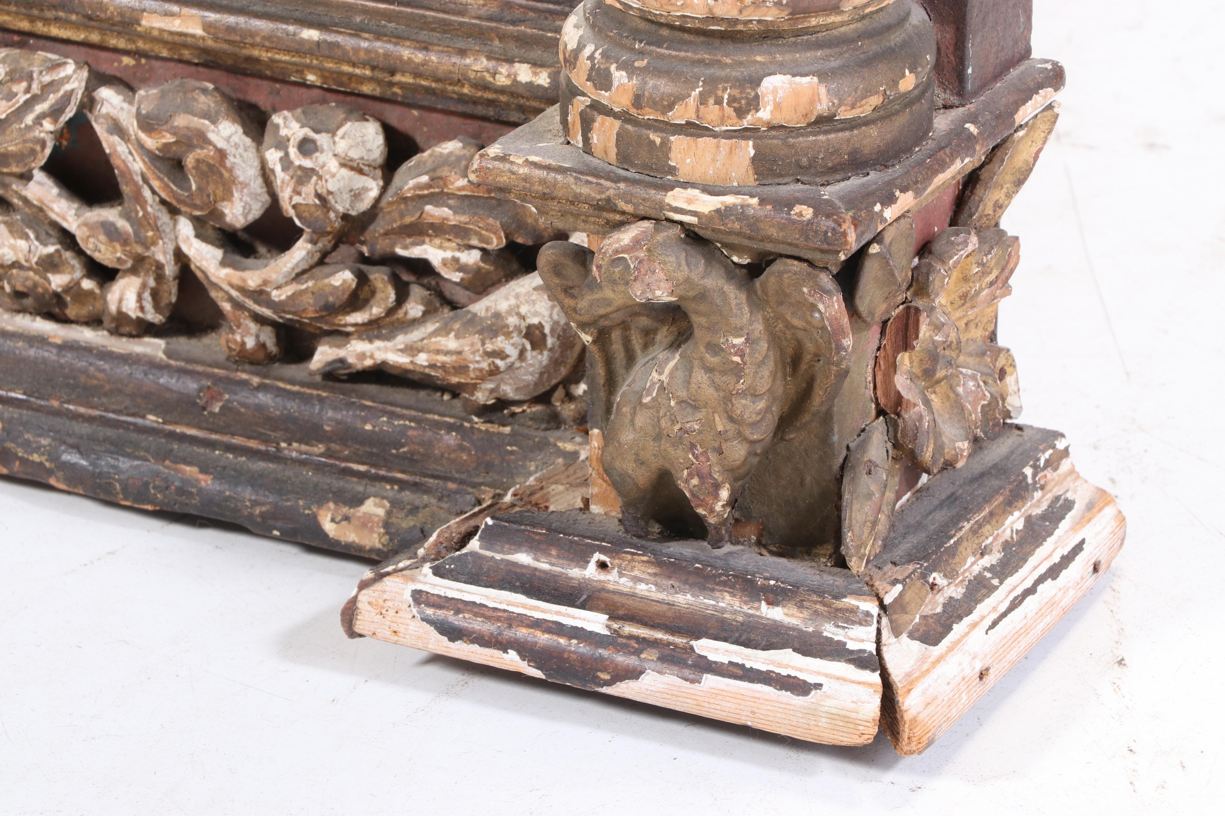 Portuguese Baroque "Eye of Providence" Giltwood Mirror, Circa 1780