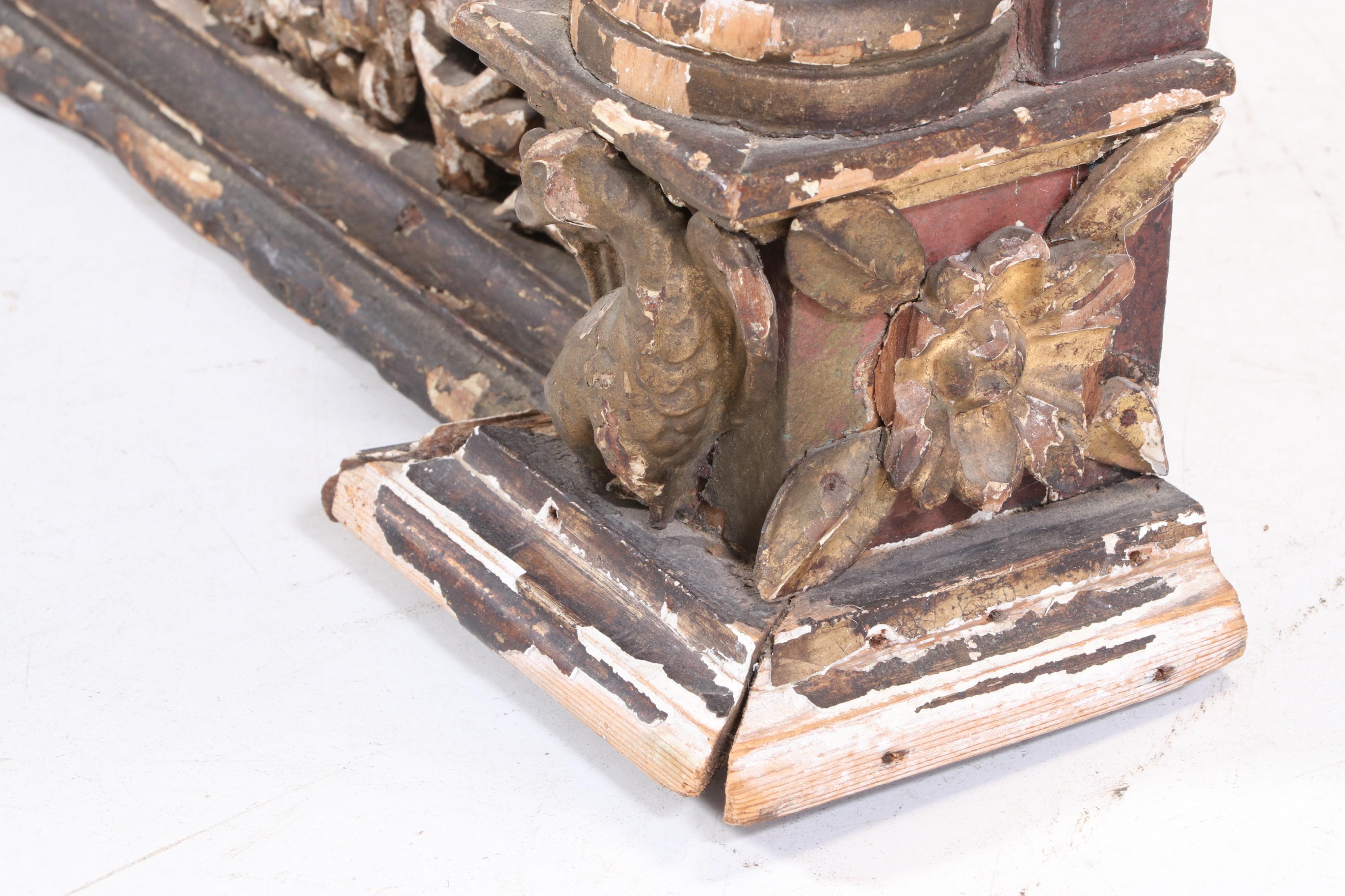 Portuguese Baroque "Eye of Providence" Giltwood Mirror, Circa 1780