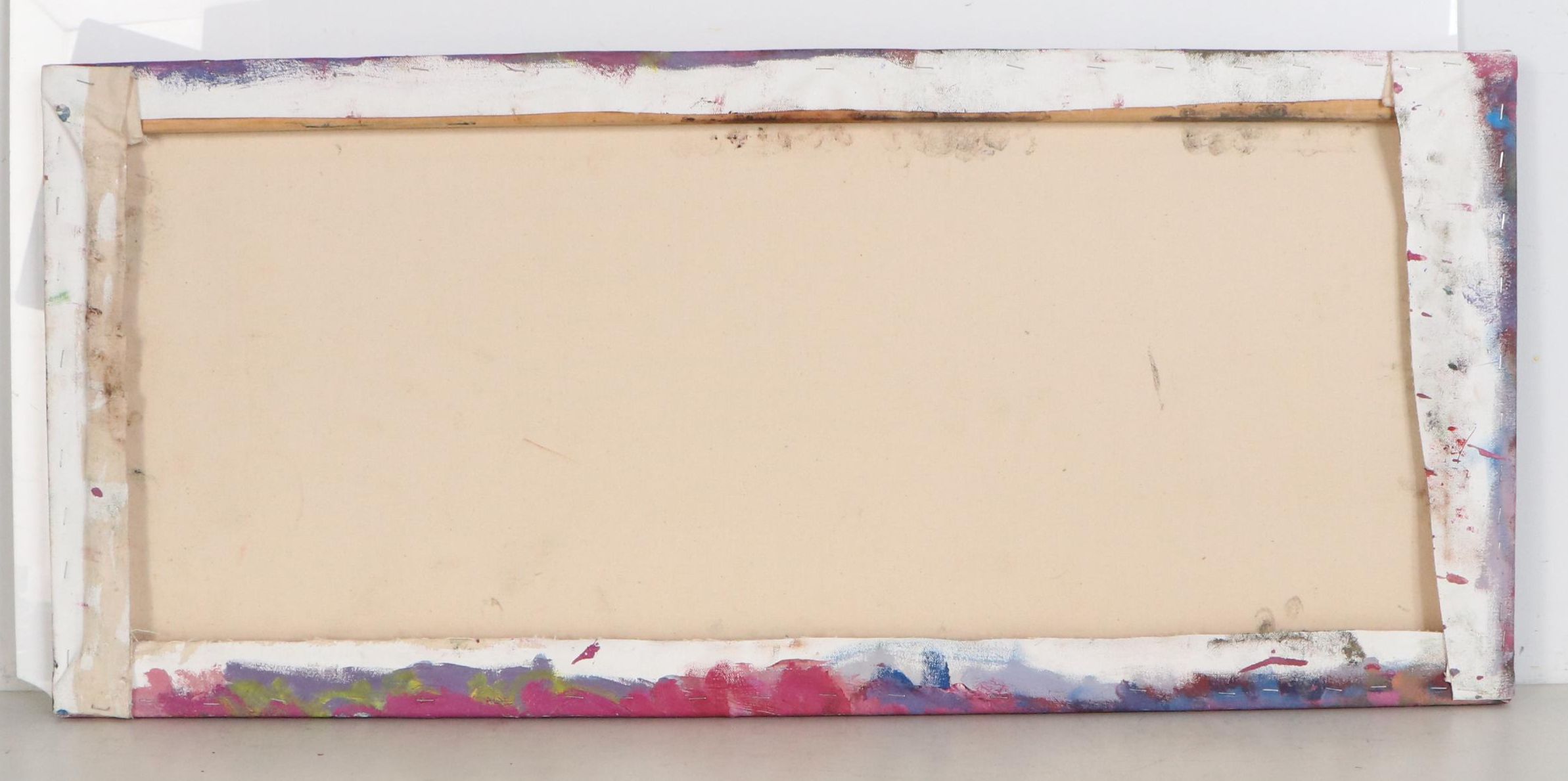 Jerald Mironov Modernist Oil Painting of Cabin in Woods, Late 20th Century