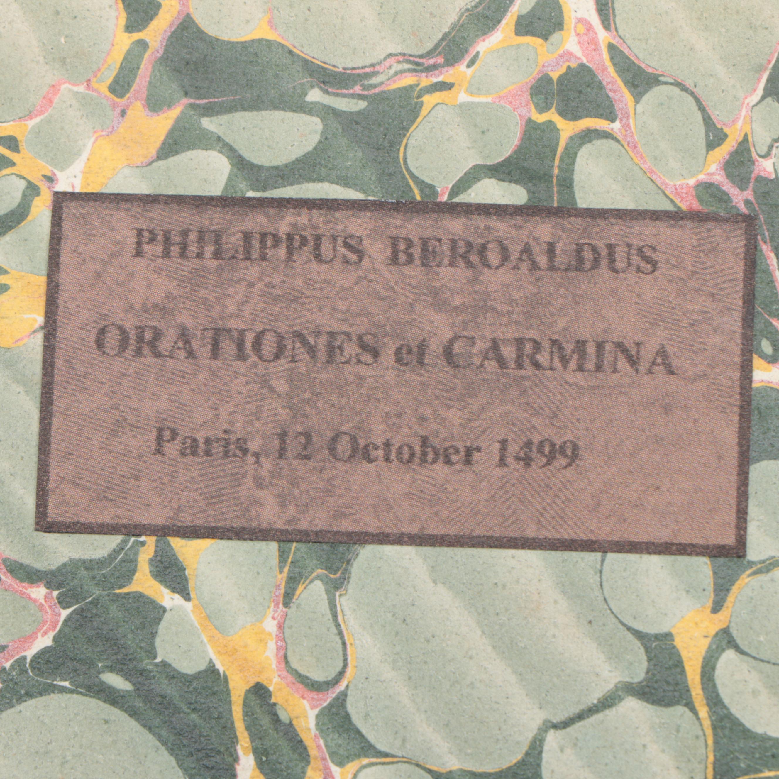 "Orationes et Carmina" by Beroaldus with "De Officiis" by Cicero, 1499 and 1560