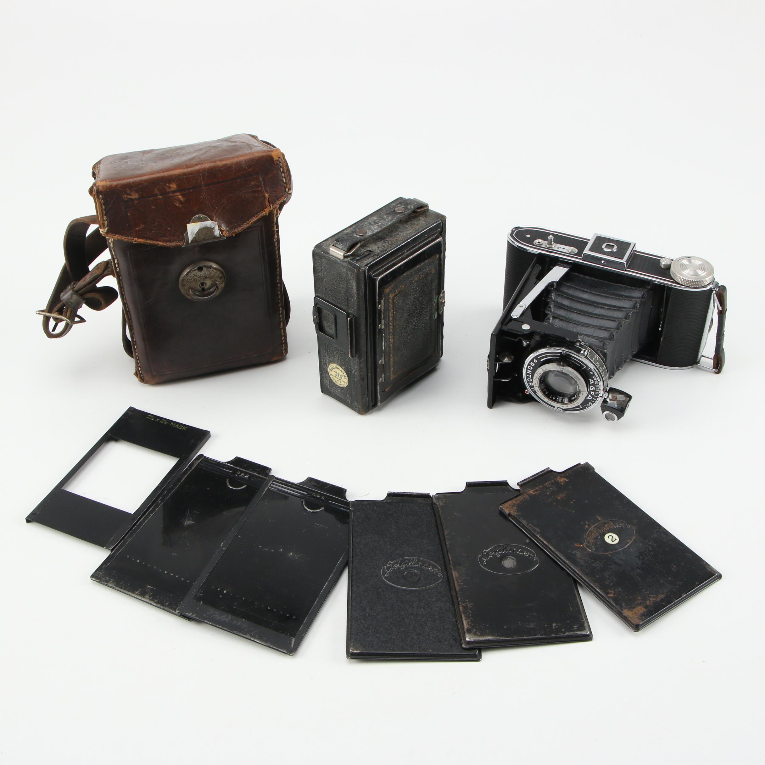 Billy-Record Agfa Prontor II and  Voigtländer Cameras