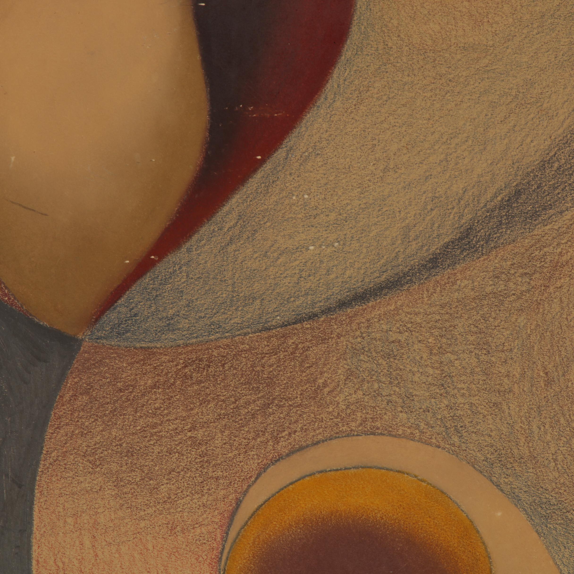 James Gerard de Martini Pastel and Graphite Drawing "Bloom Burst, No. 3", 1964