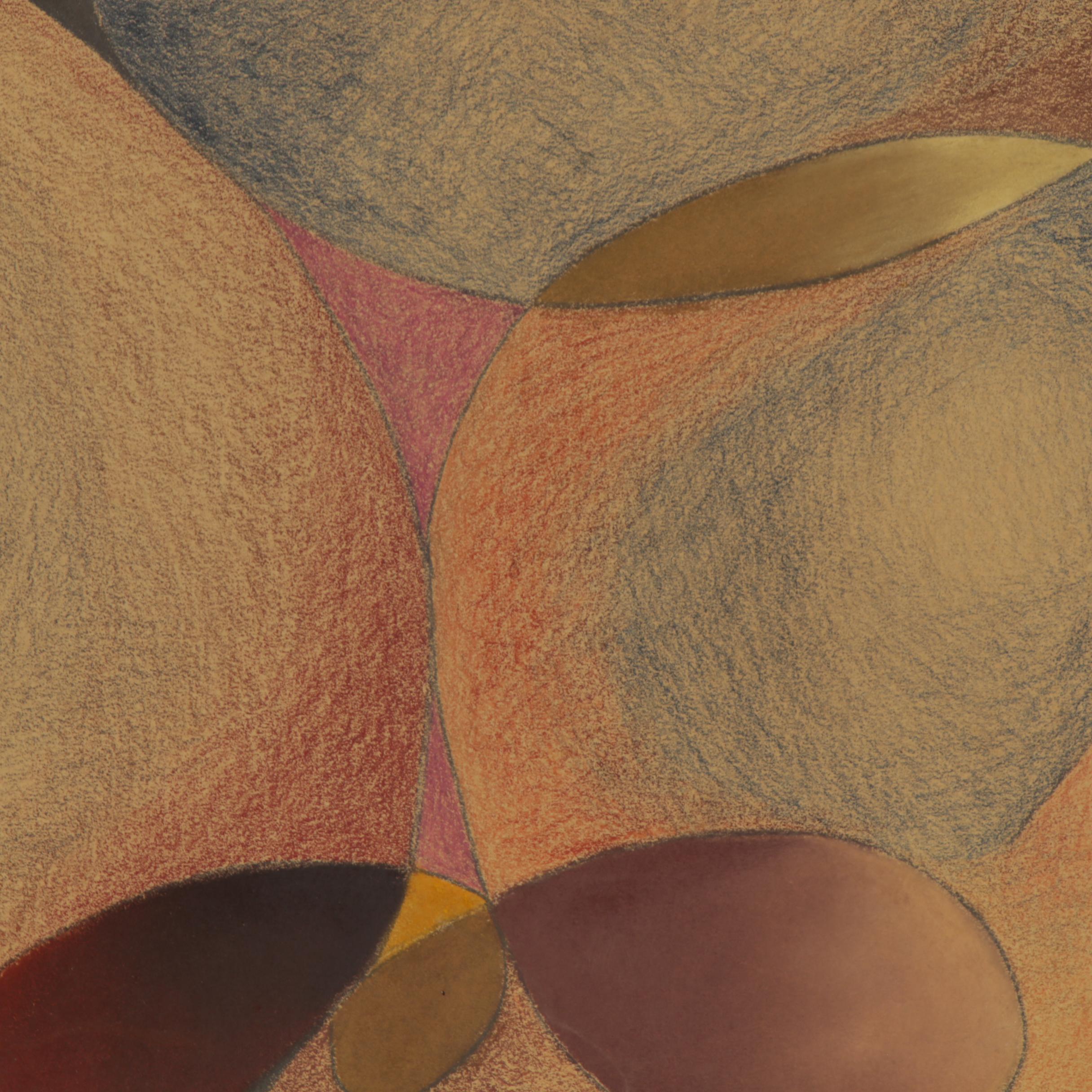 James Gerard de Martini Pastel and Graphite Drawing "Bloom Burst, No. 3", 1964