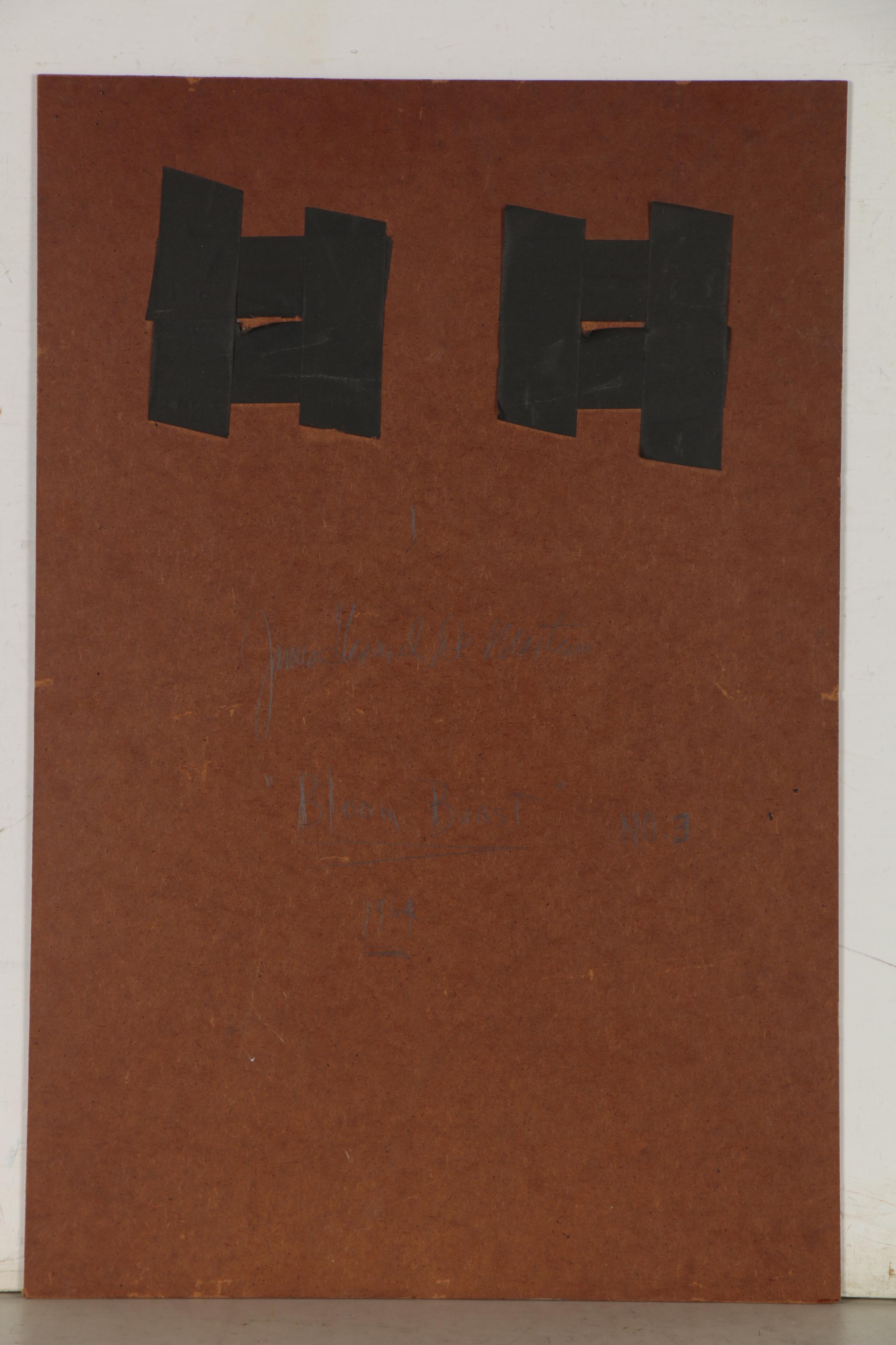 James Gerard de Martini Pastel and Graphite Drawing "Bloom Burst, No. 3", 1964