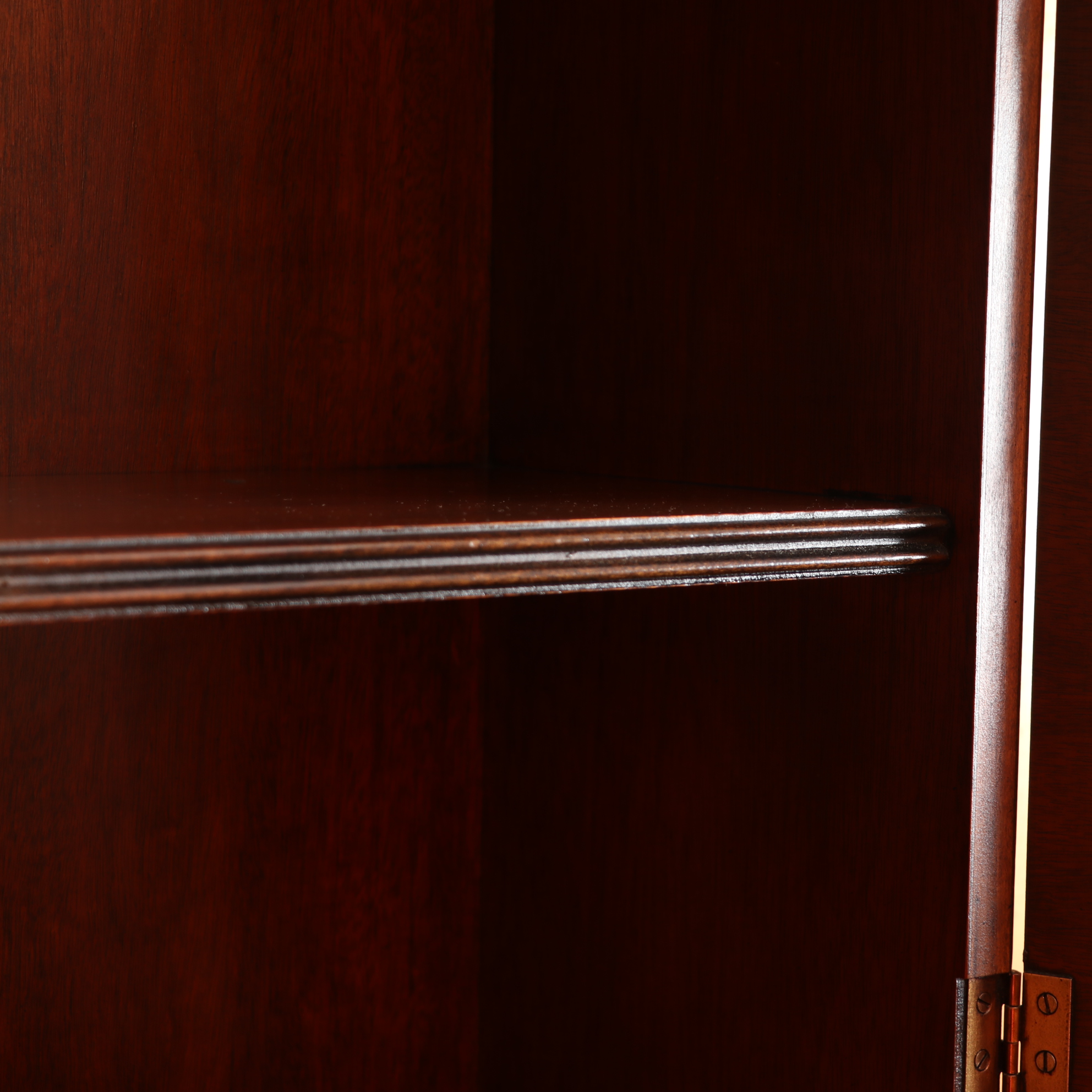 Hepplewhite Style Mahogany Bookcase on Chest, 20th C.