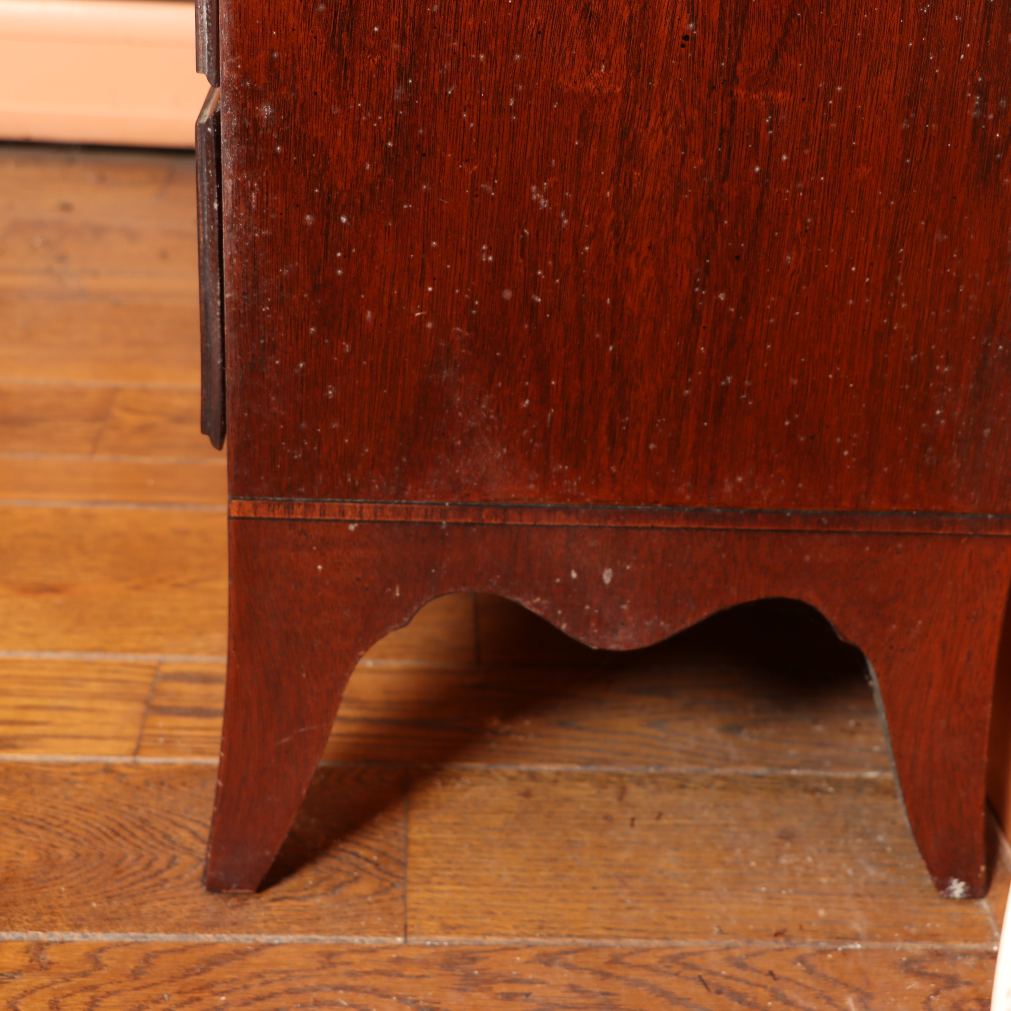 Hepplewhite Style Mahogany Bookcase on Chest, 20th C.