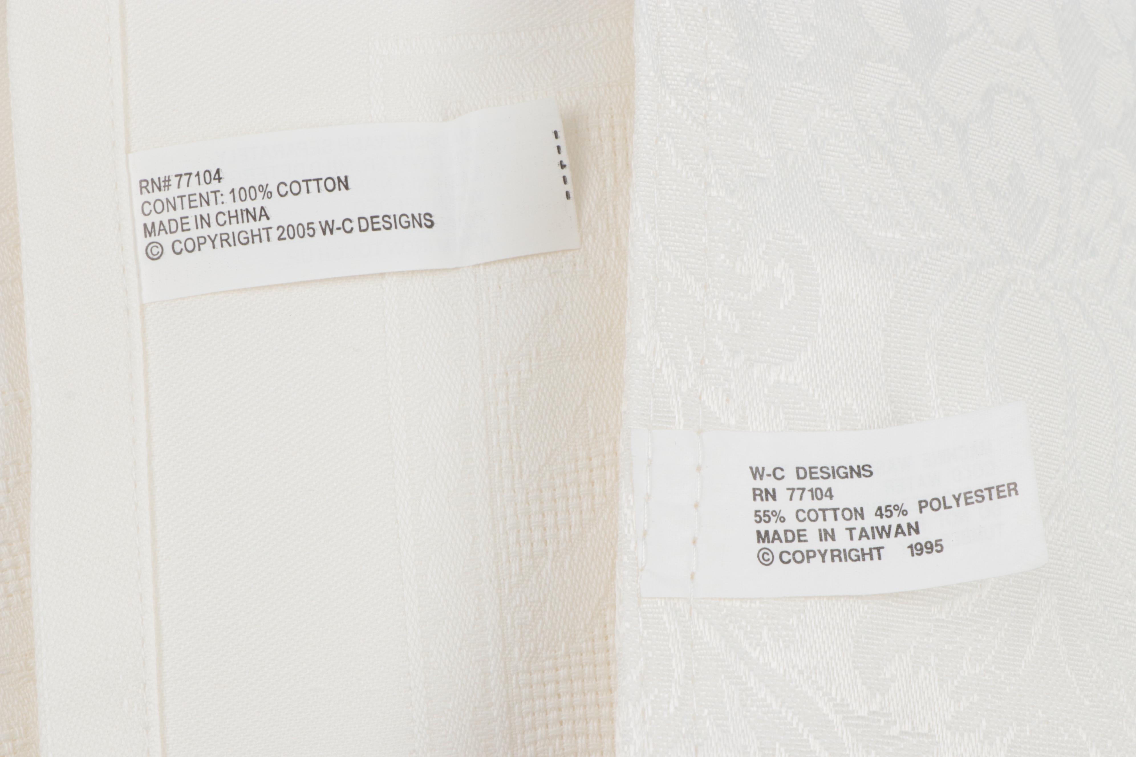 White Tablecloth, Napkins, and Other Table Linens