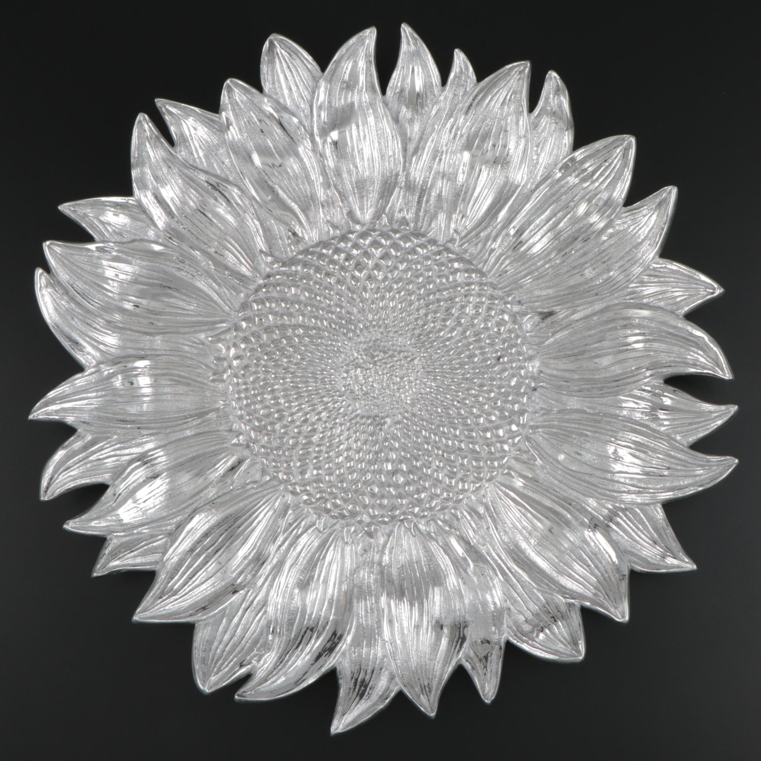 Mariposa Aluminum Sunflower Platter