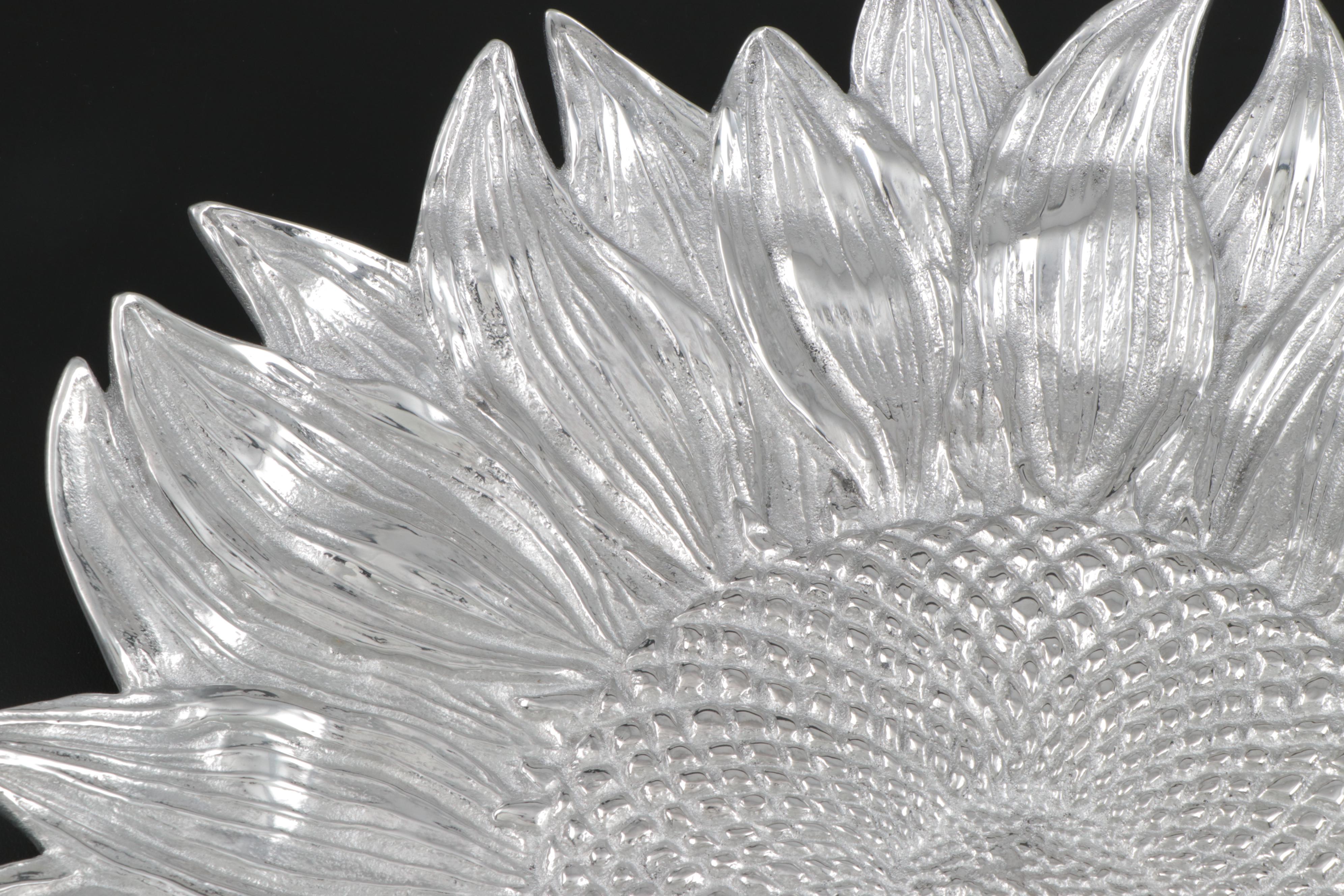 Mariposa Aluminum Sunflower Platter