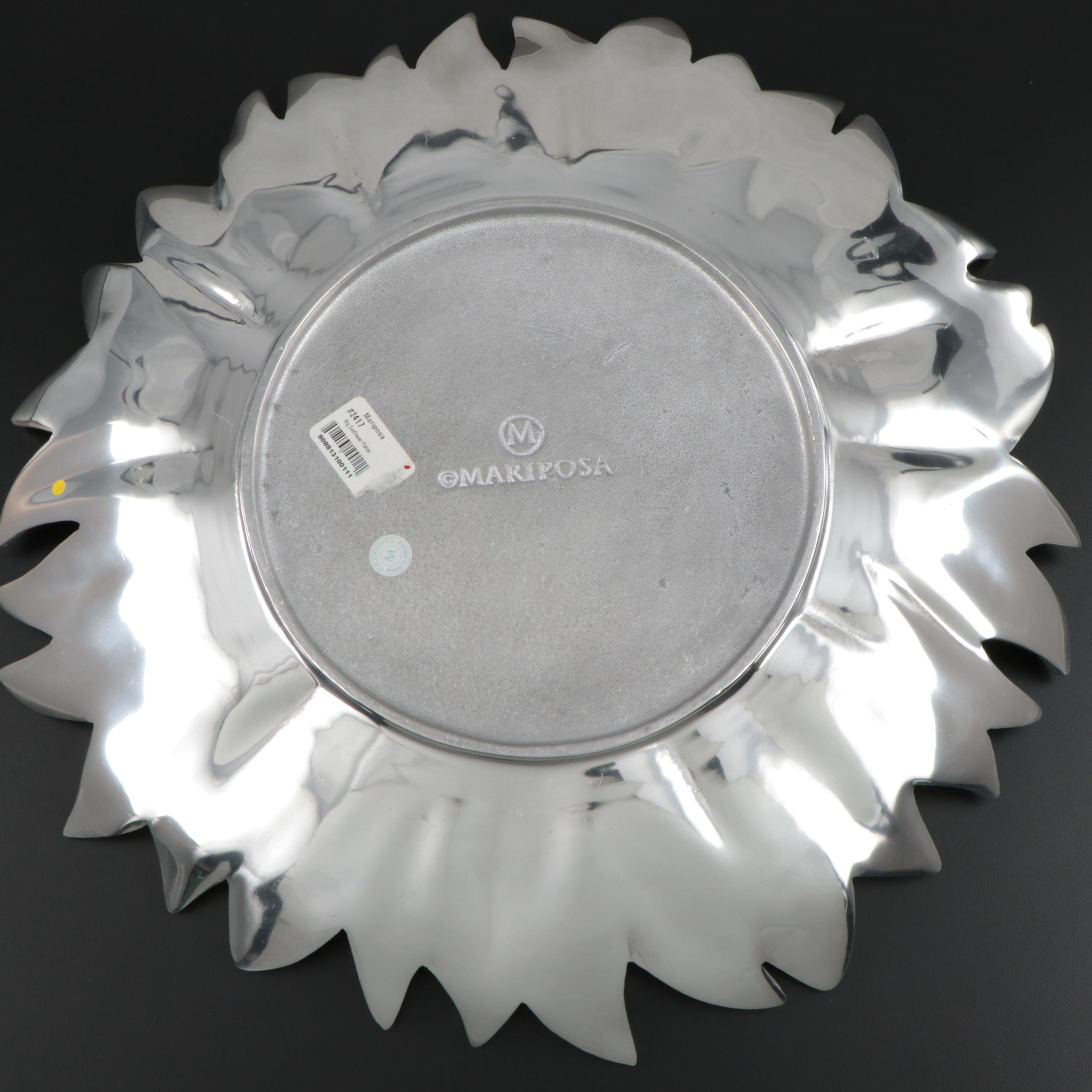 Mariposa Aluminum Sunflower Platter