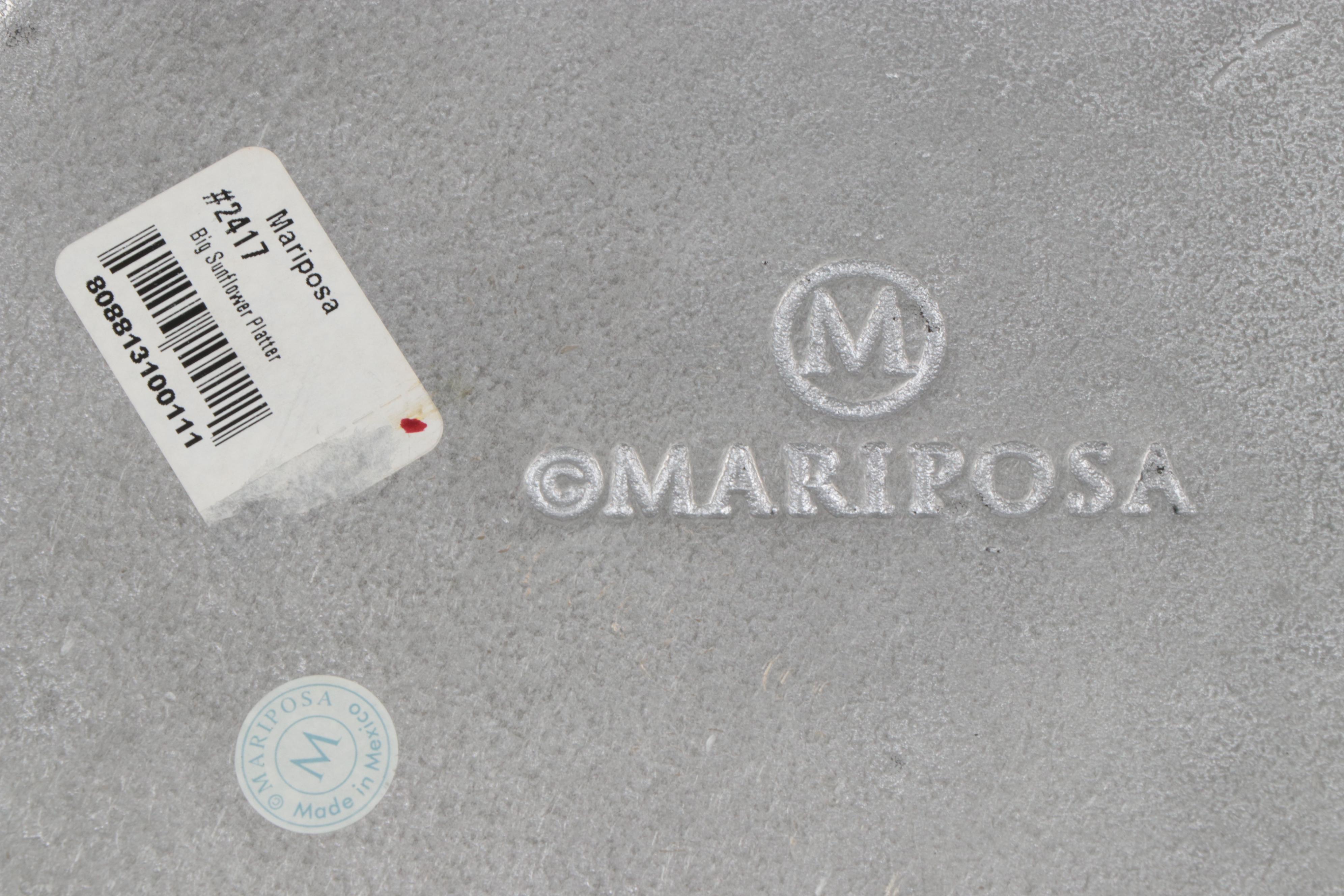Mariposa Aluminum Sunflower Platter