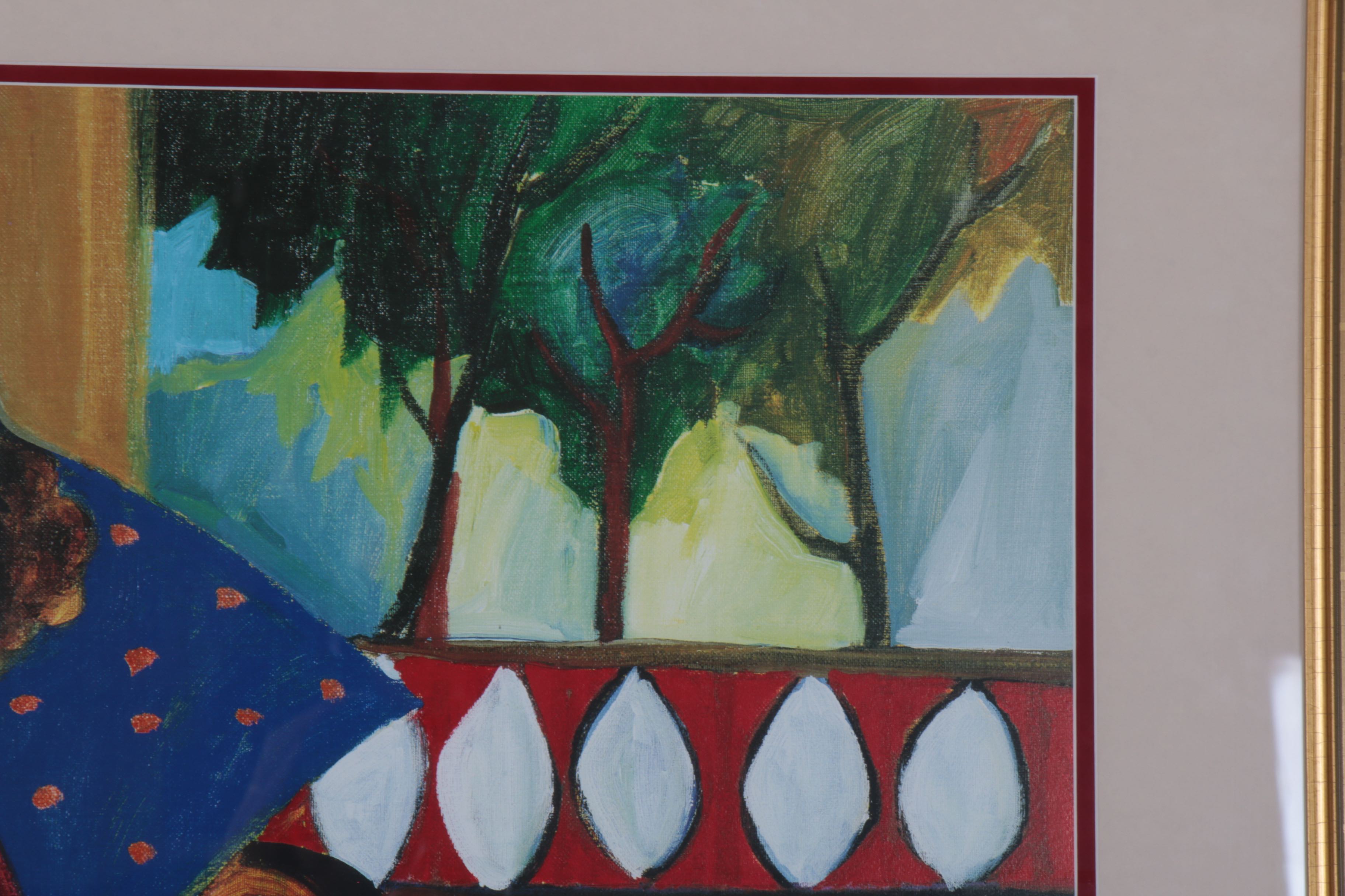 Offset Lithograph After Itzchak Tarkay "Indigo Chapeau"