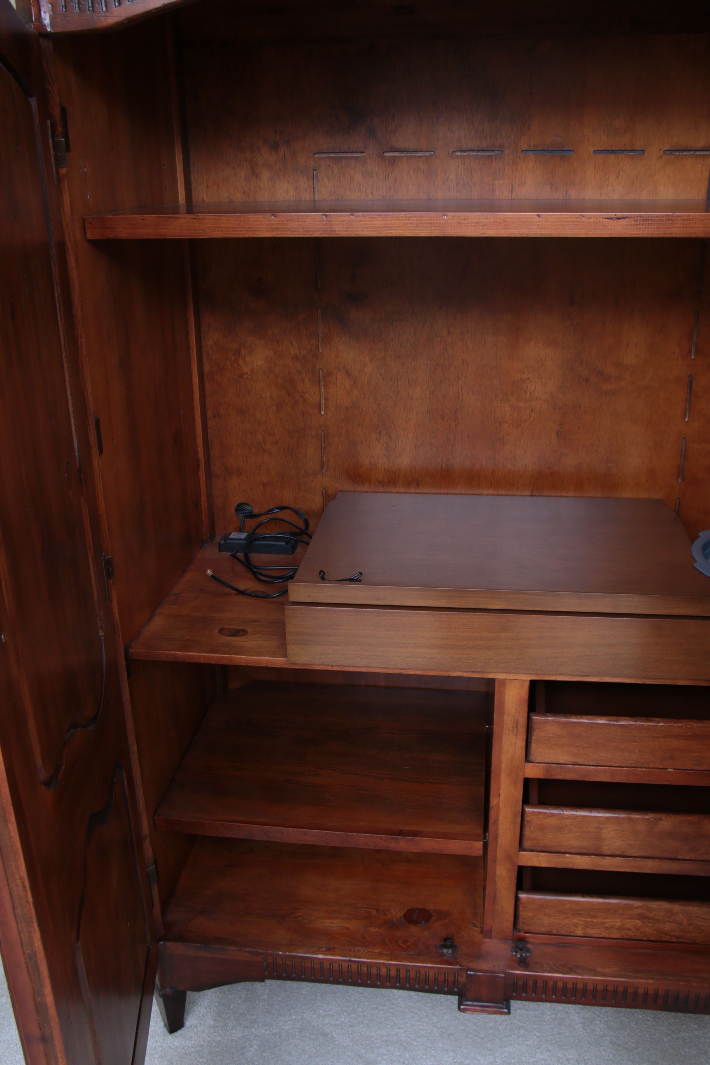 French Louis XV Style Oak Armoire