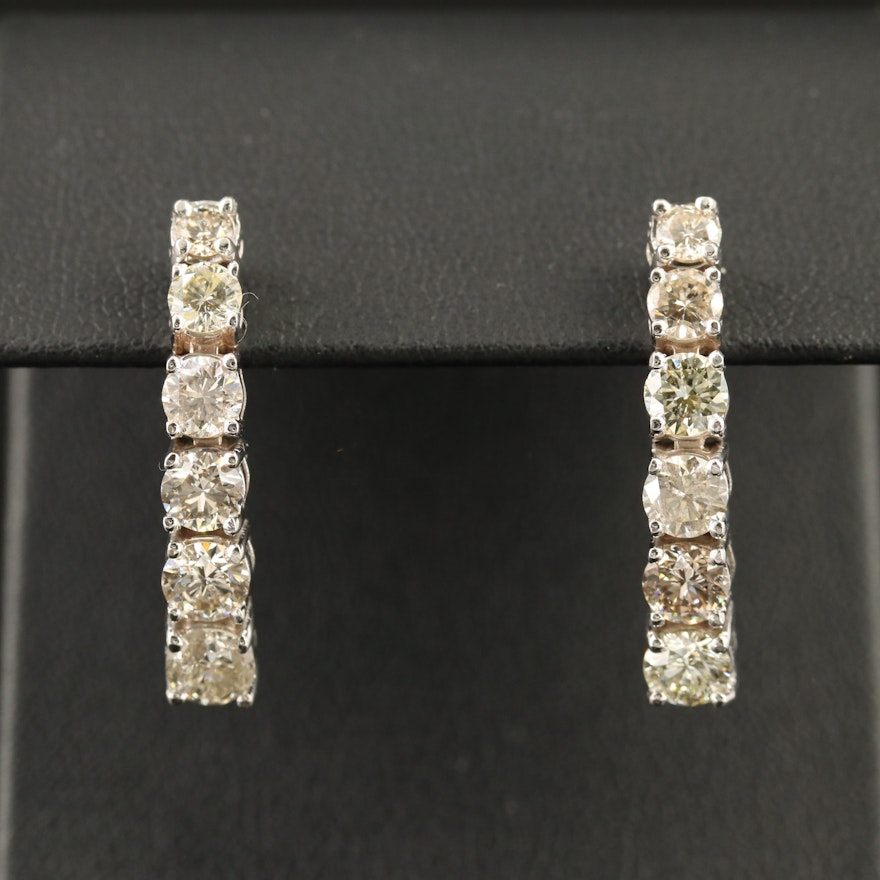 14K Graduated 3.47 CTW Diamond Drop Earrings