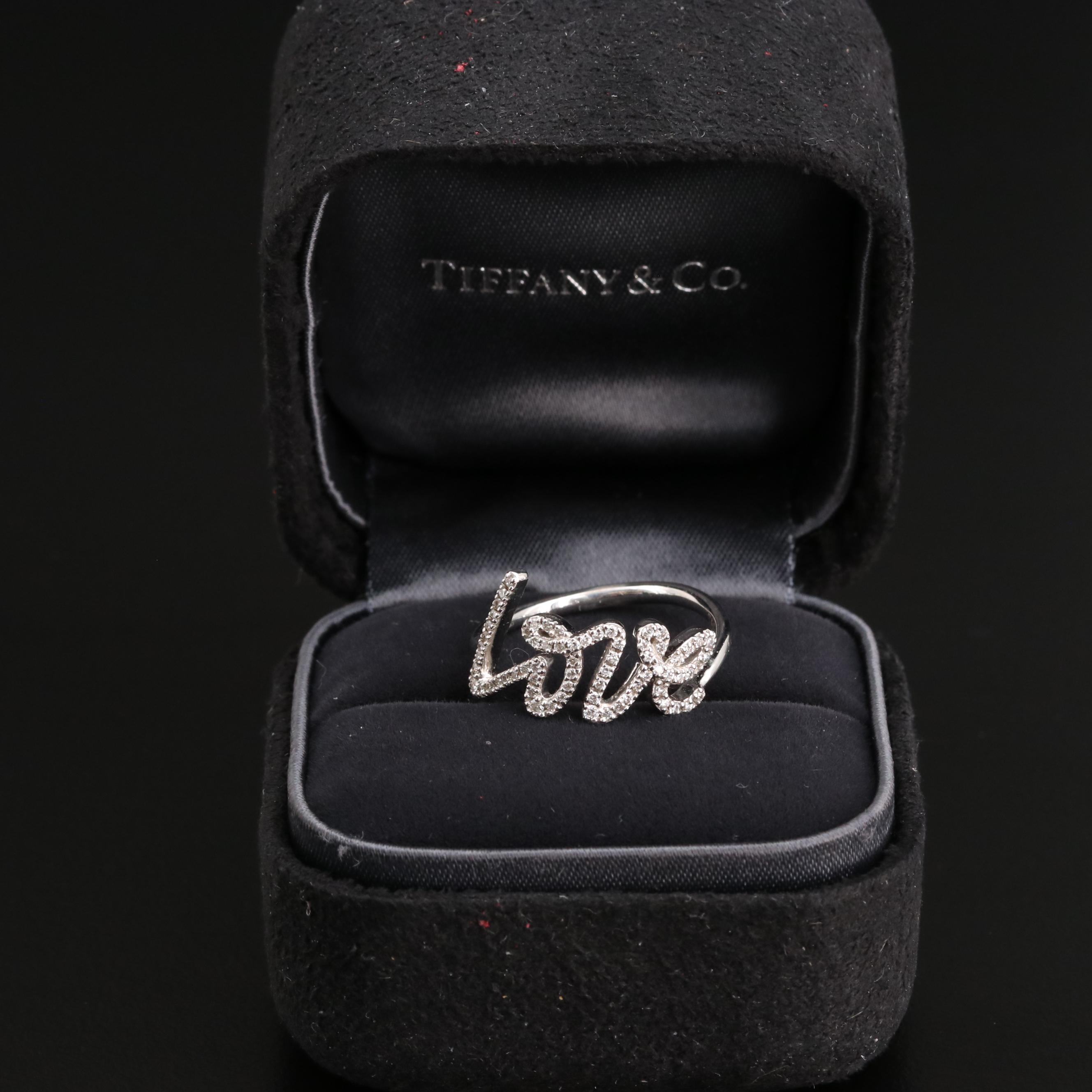 Paloma Picasso for Tiffany & Co. "Graffiti" 18K Diamond Love Ring