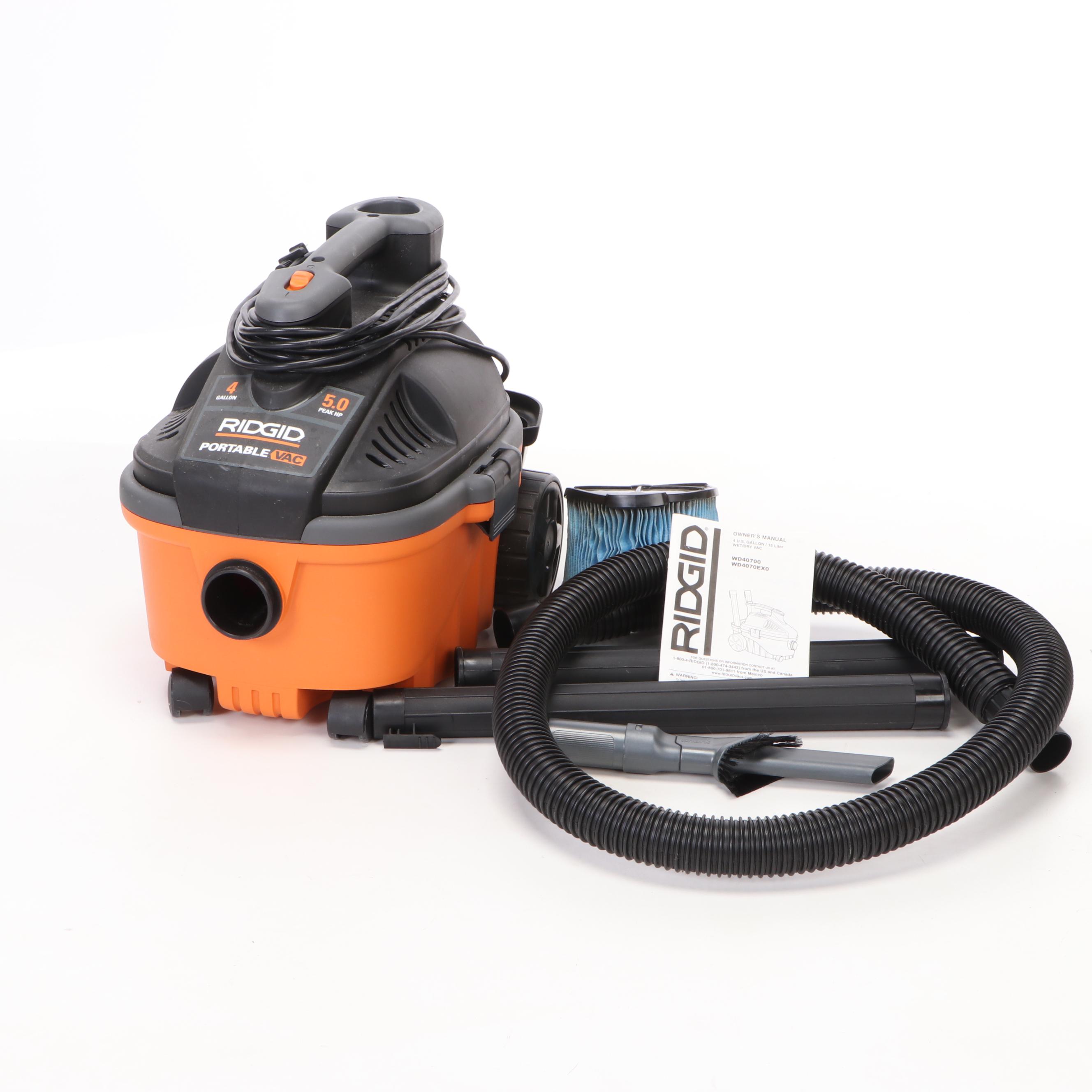 Ridgid Four-Gallon Portable Wet/Dry Vac