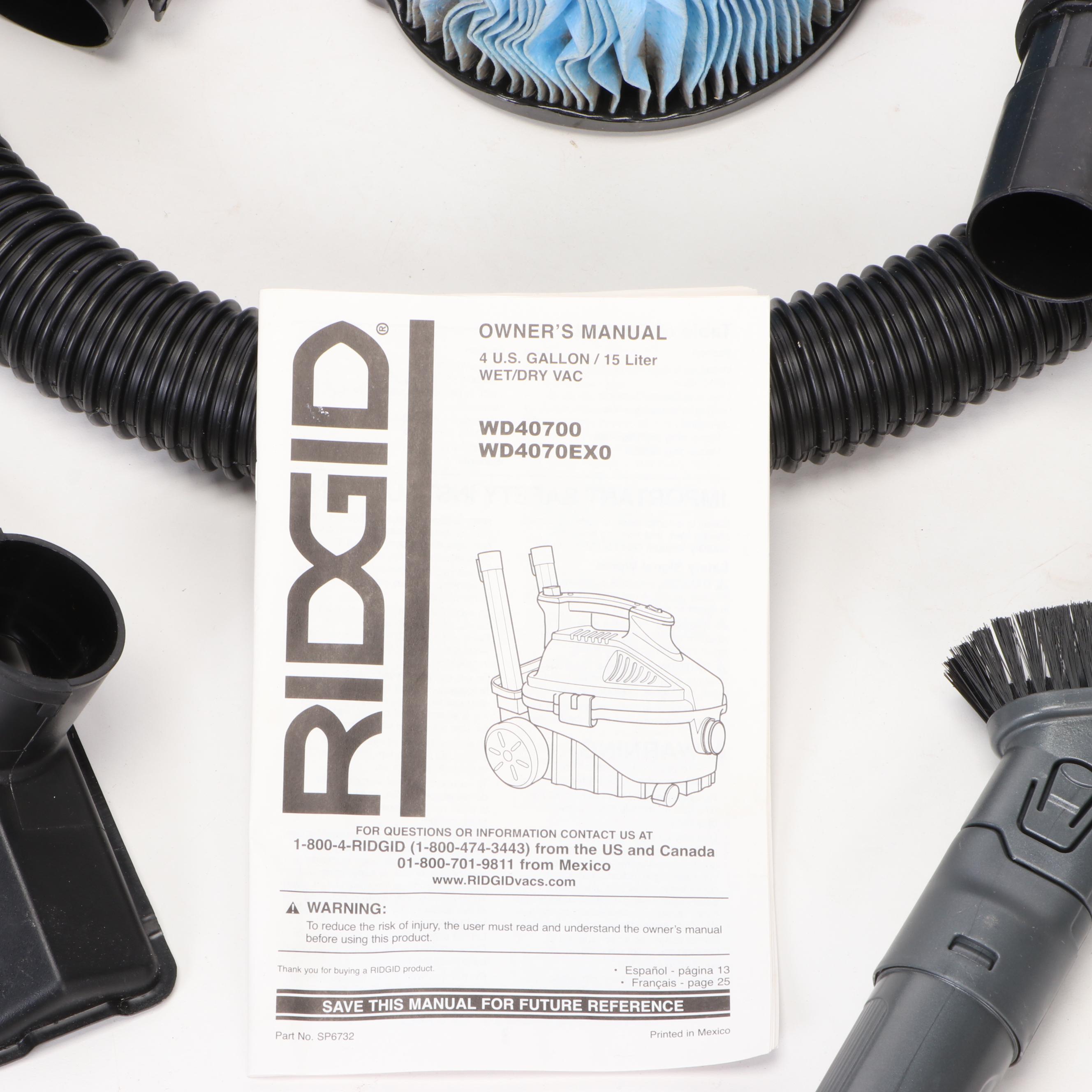 Ridgid Four-Gallon Portable Wet/Dry Vac