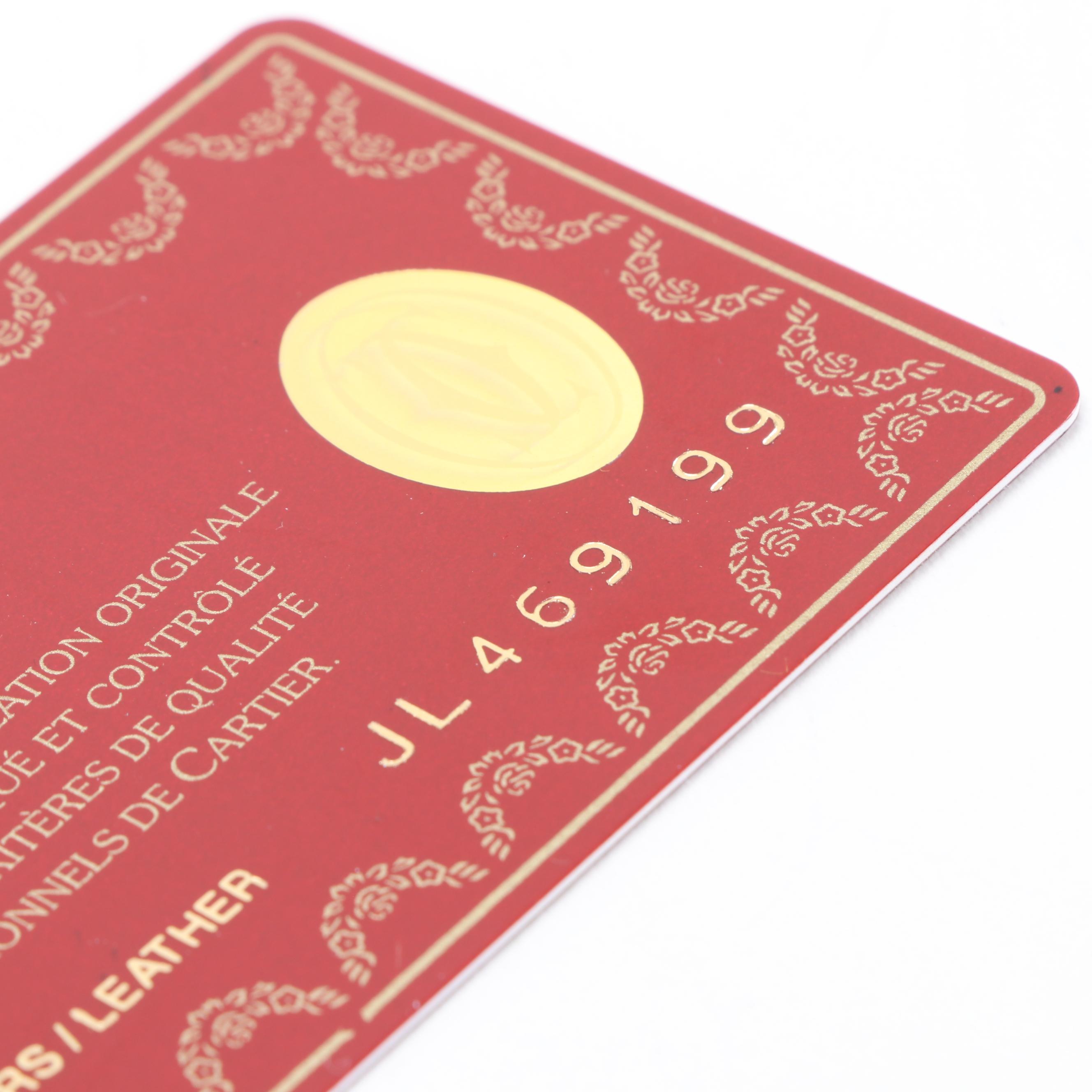 Cartier Panther Logo Black Leather Wallet