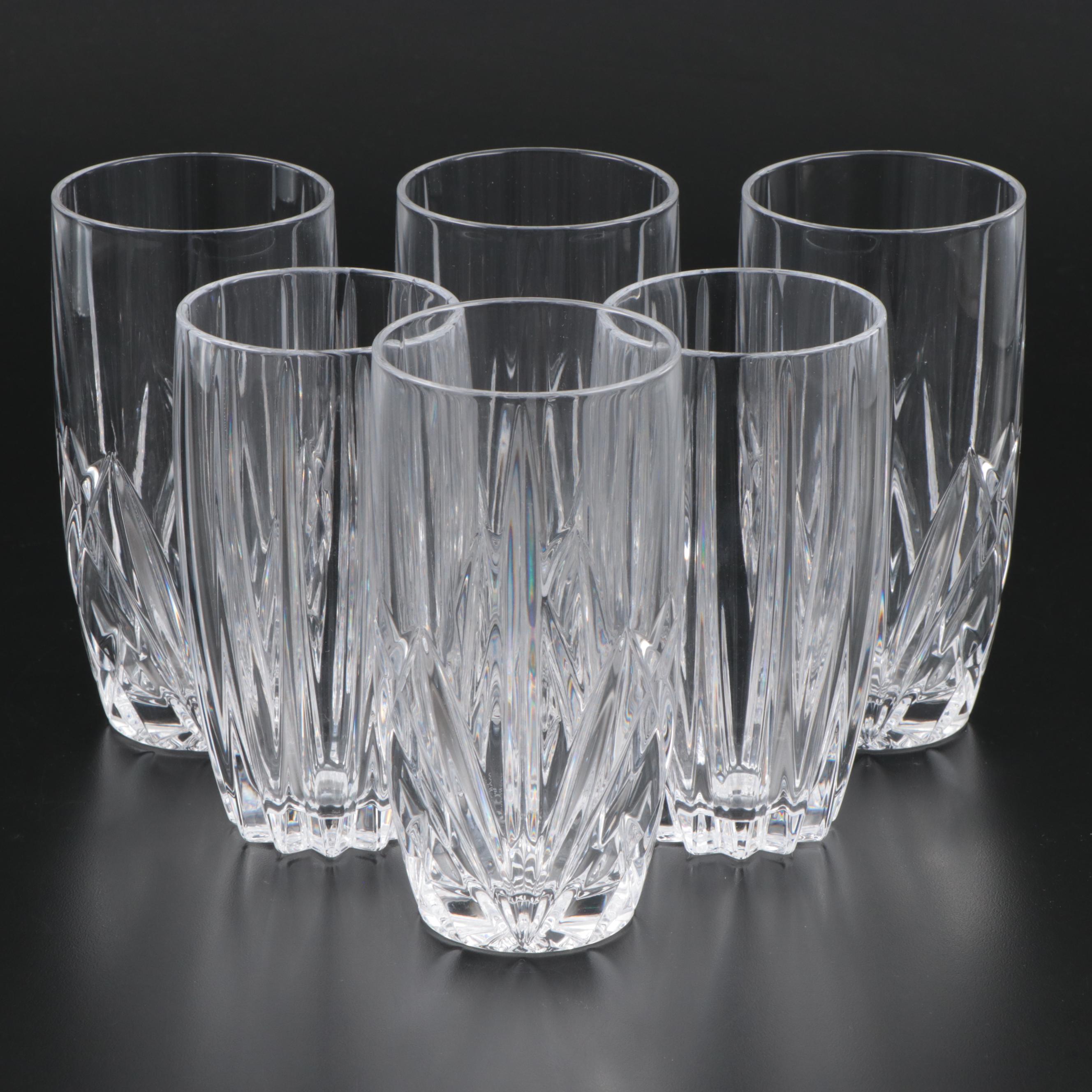 Maquis by Waterford "Brookside" and "Omega" Crystal Highball Glasses