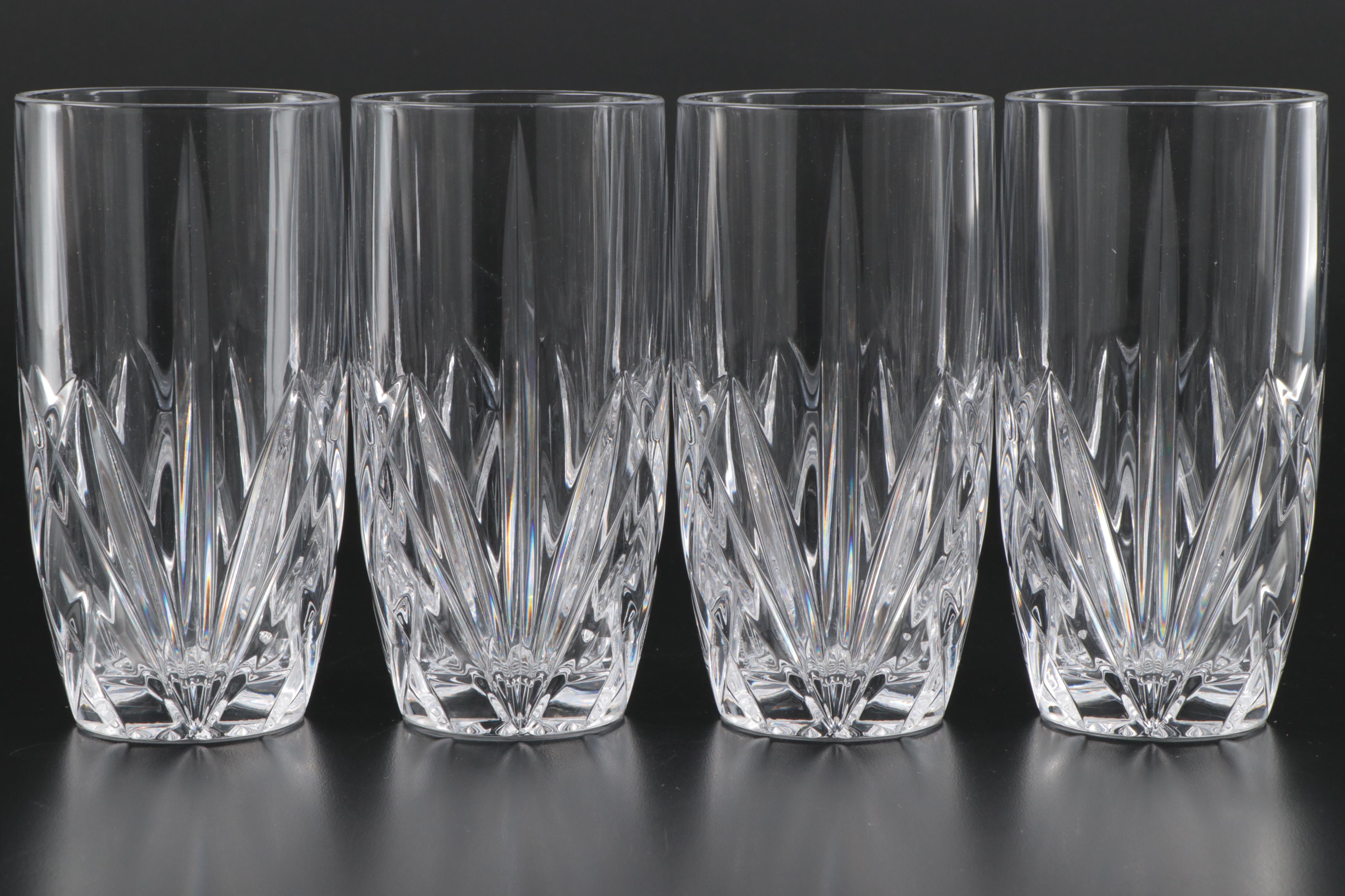 Maquis by Waterford "Brookside" and "Omega" Crystal Highball Glasses