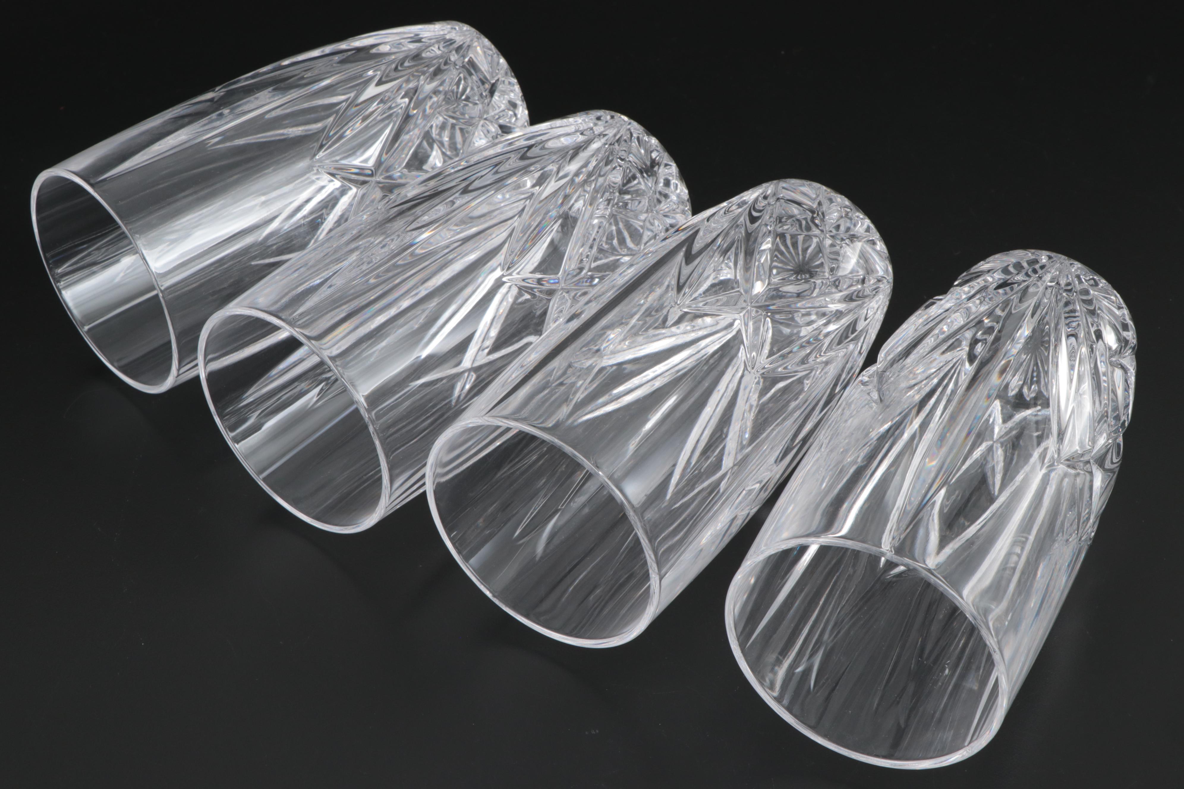 Maquis by Waterford "Brookside" and "Omega" Crystal Highball Glasses