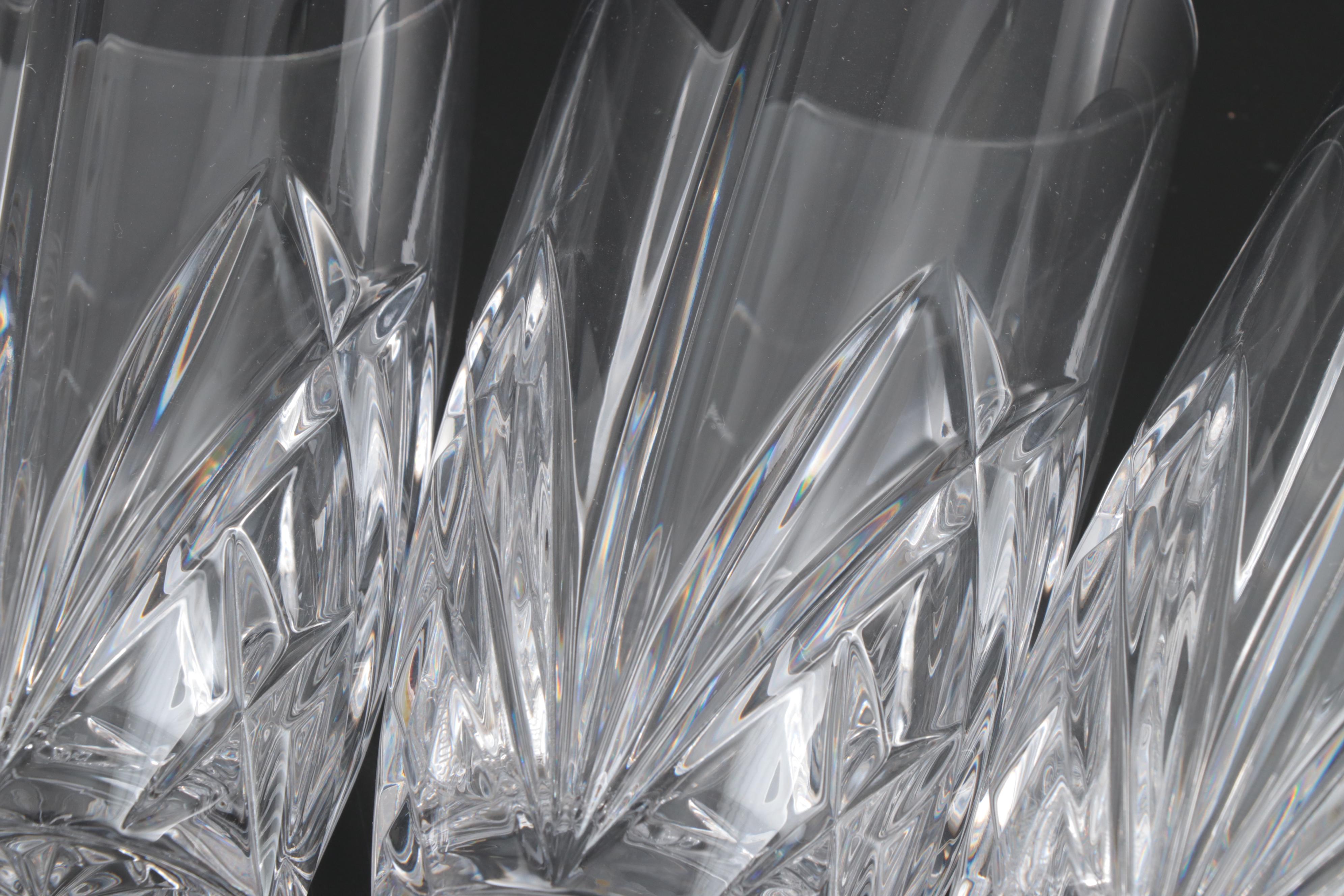 Maquis by Waterford "Brookside" and "Omega" Crystal Highball Glasses