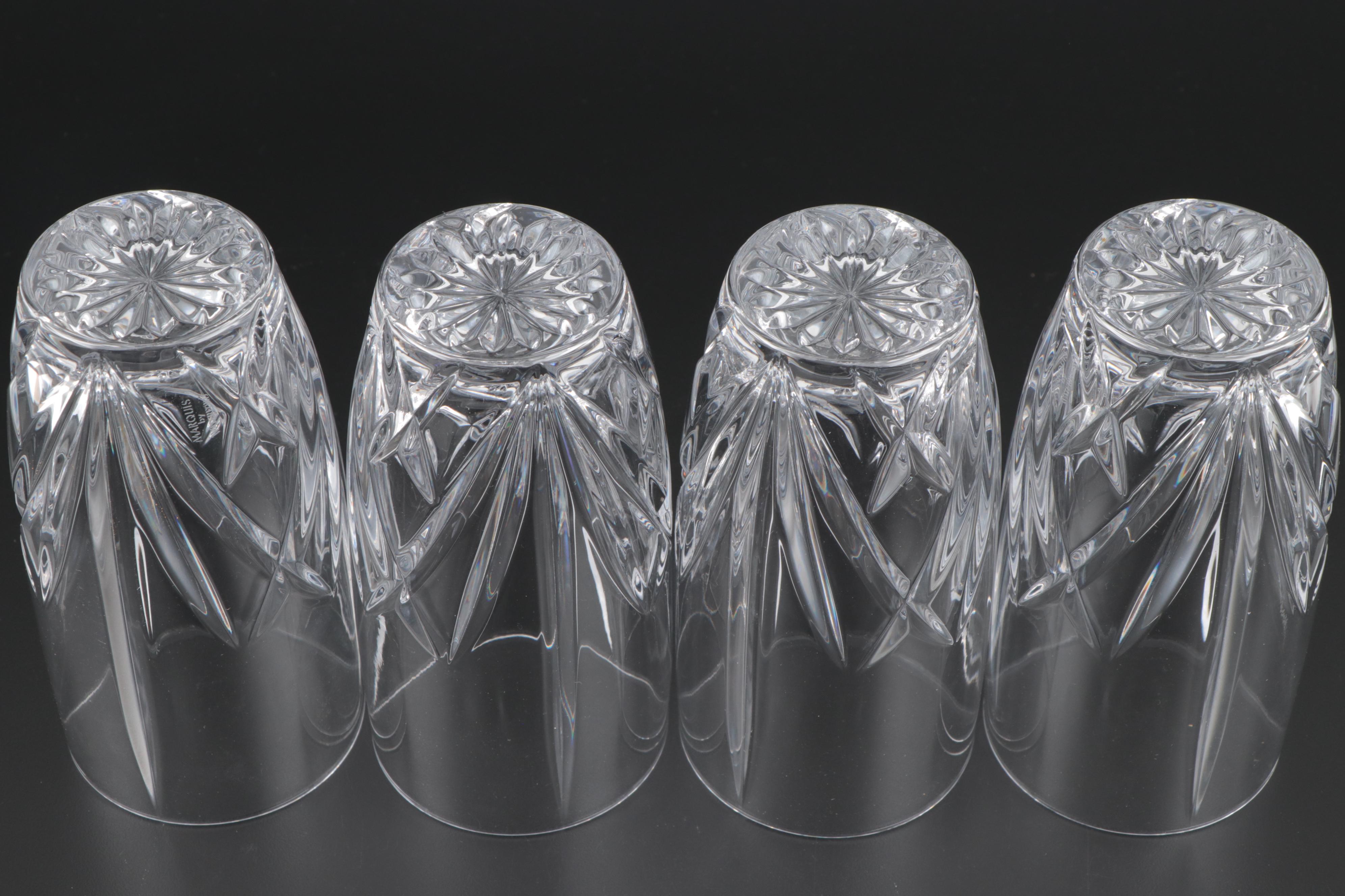 Maquis by Waterford "Brookside" and "Omega" Crystal Highball Glasses