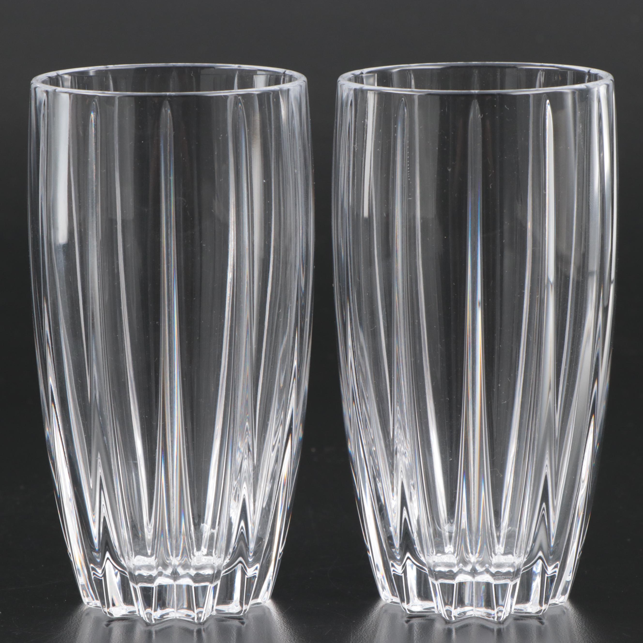 Maquis by Waterford "Brookside" and "Omega" Crystal Highball Glasses