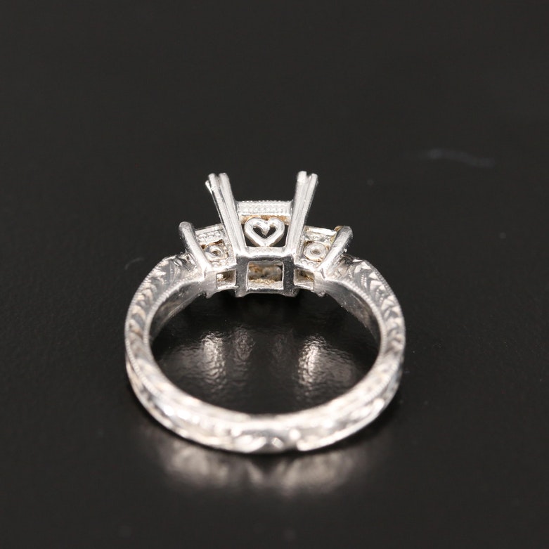 Tacori Platinum Diamond Ring with Loose 1.37 CT Diamond with GIA Report