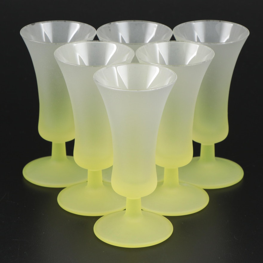Blendo Frosted Glass Cordials, Mid to Late 20th Century
