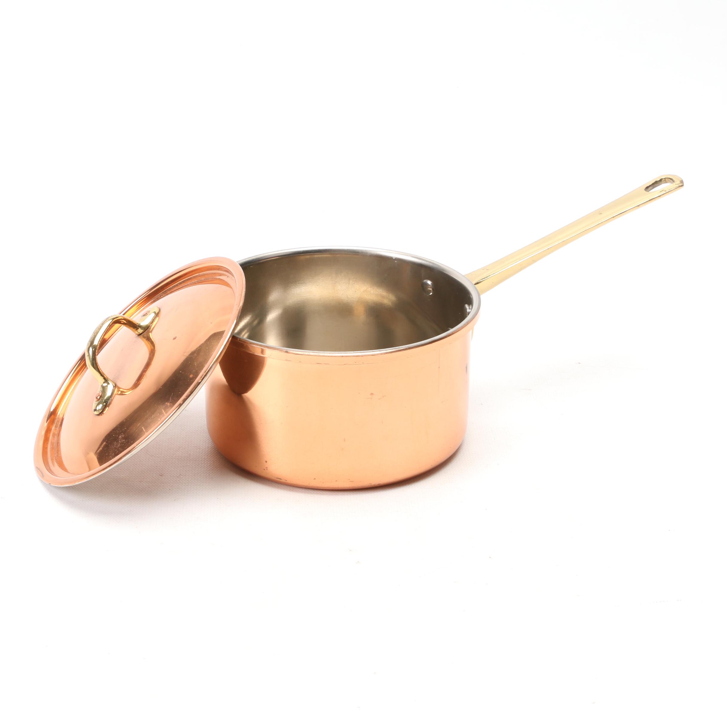 Old Dutch International Copper Clad Pots and Pans and Douro Copper Colander