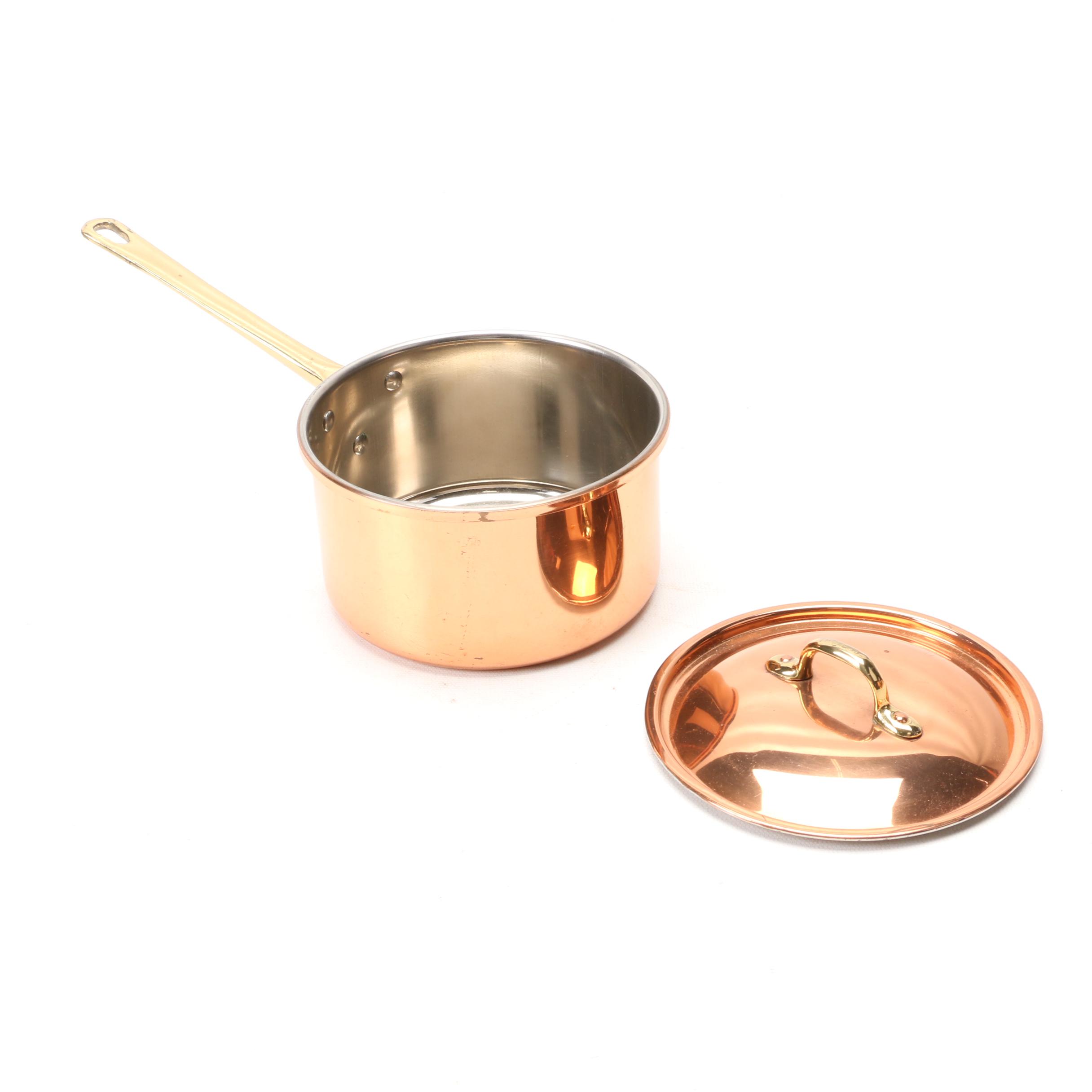 Old Dutch International Copper Clad Pots and Pans and Douro Copper Colander