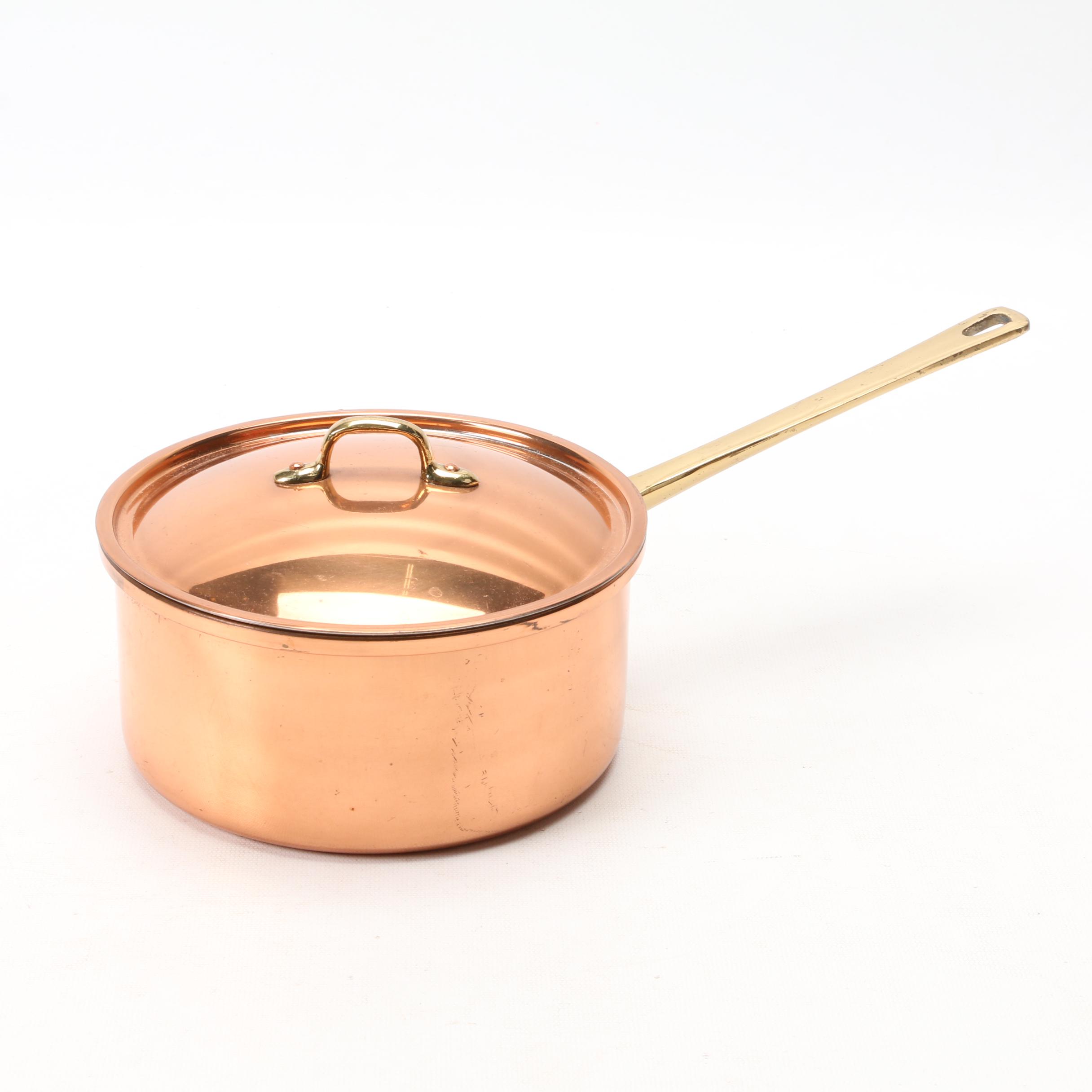 Old Dutch International Copper Clad Pots and Pans and Douro Copper Colander