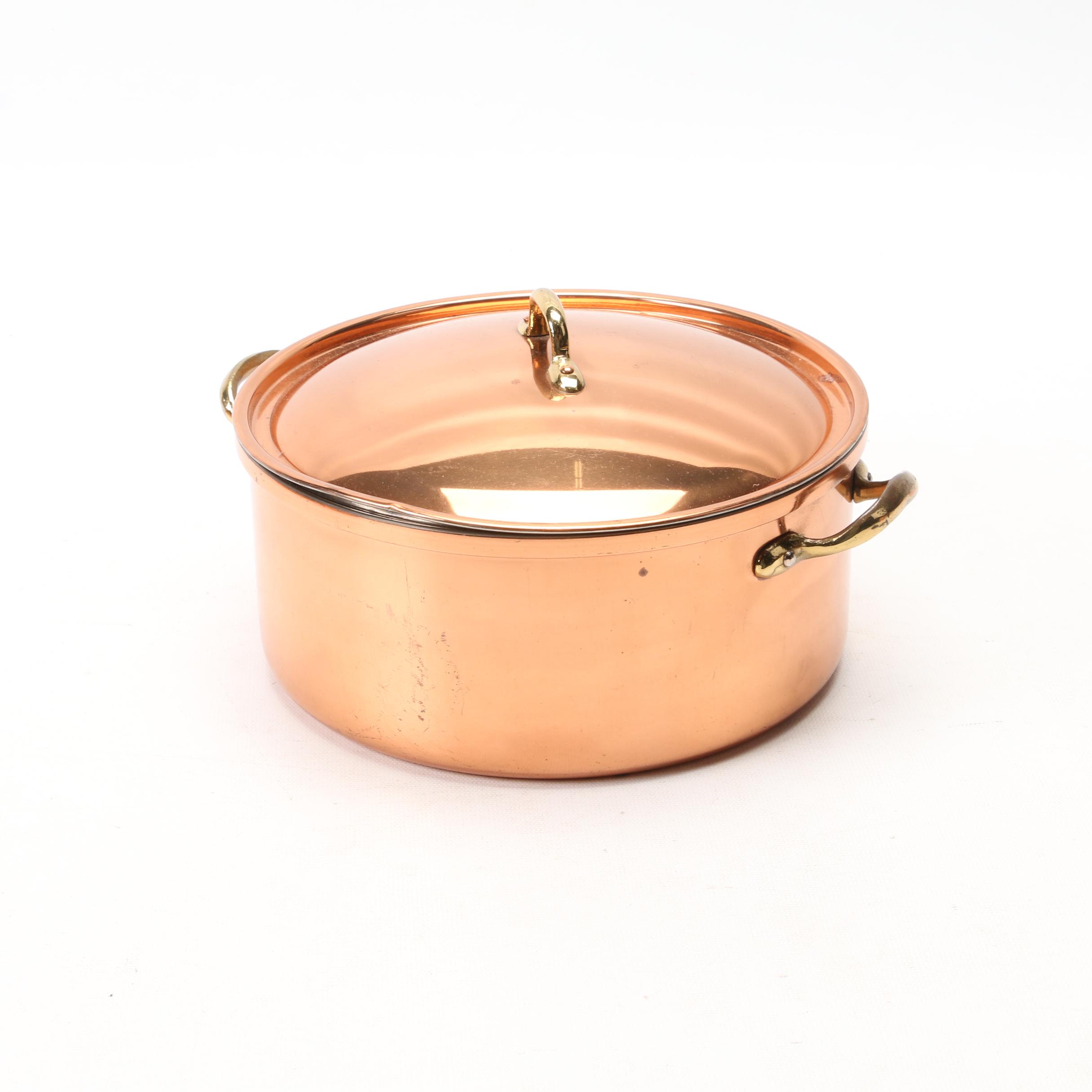 Old Dutch International Copper Clad Pots and Pans and Douro Copper Colander