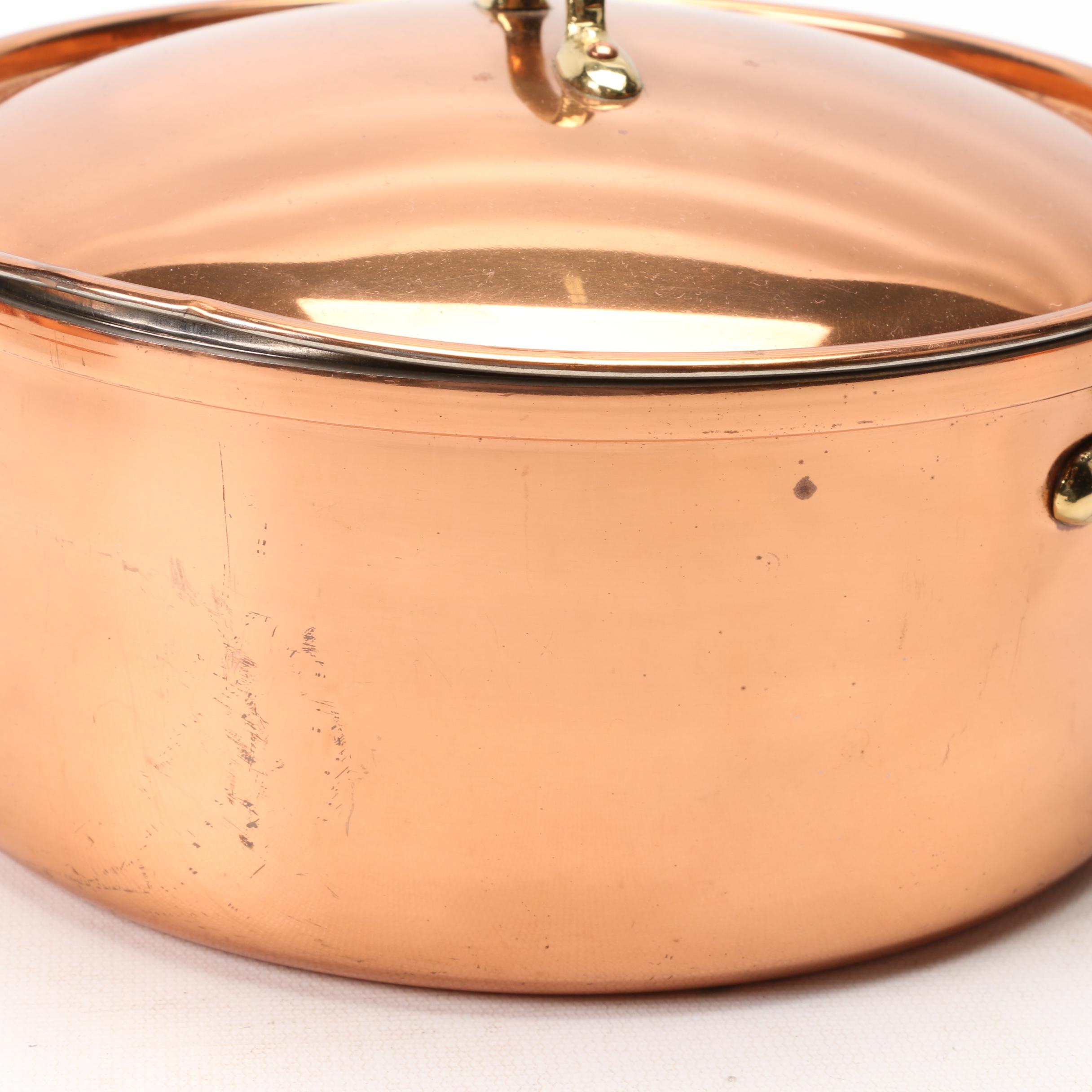 Old Dutch International Copper Clad Pots and Pans and Douro Copper Colander