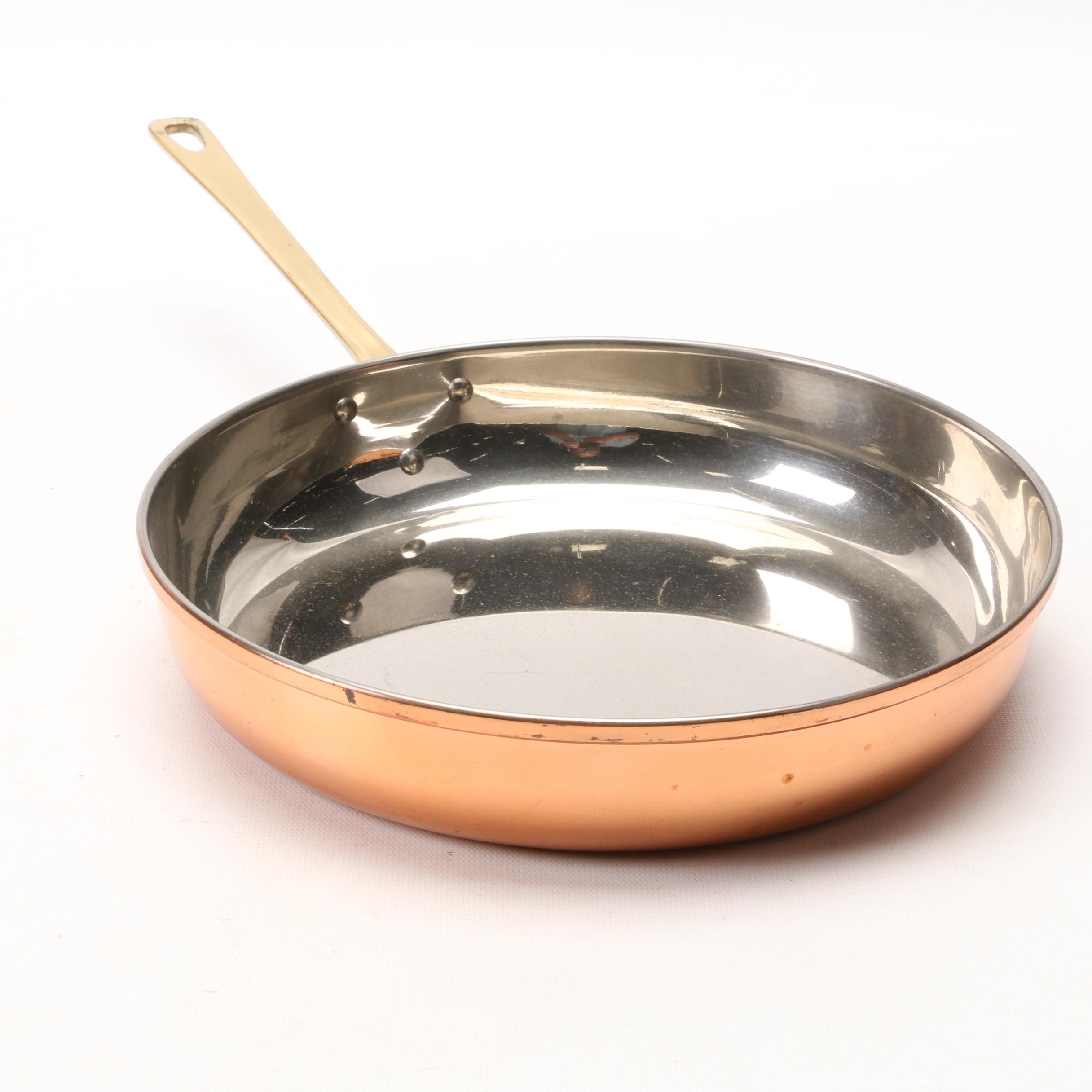 Old Dutch International Copper Clad Pots and Pans and Douro Copper Colander