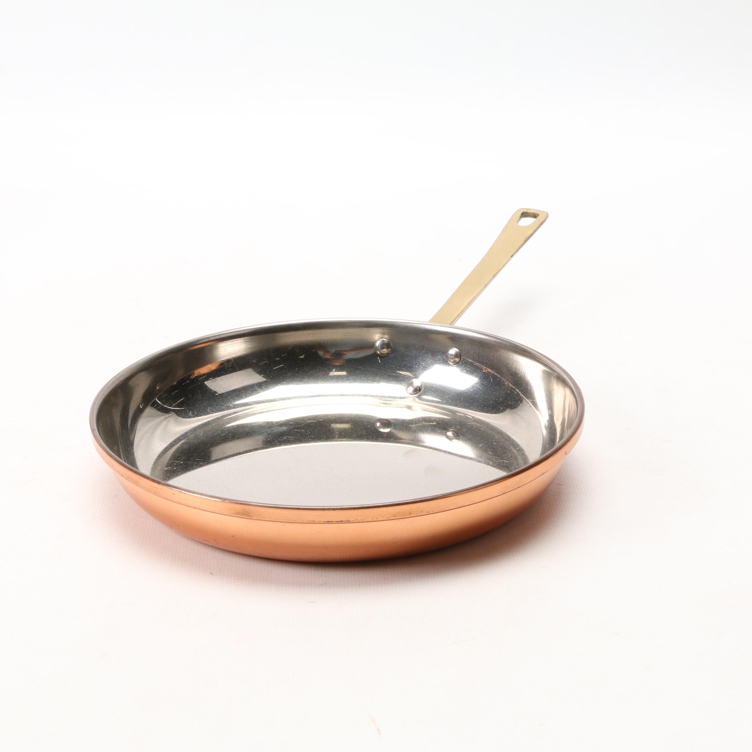 Old Dutch International Copper Clad Pots and Pans and Douro Copper Colander